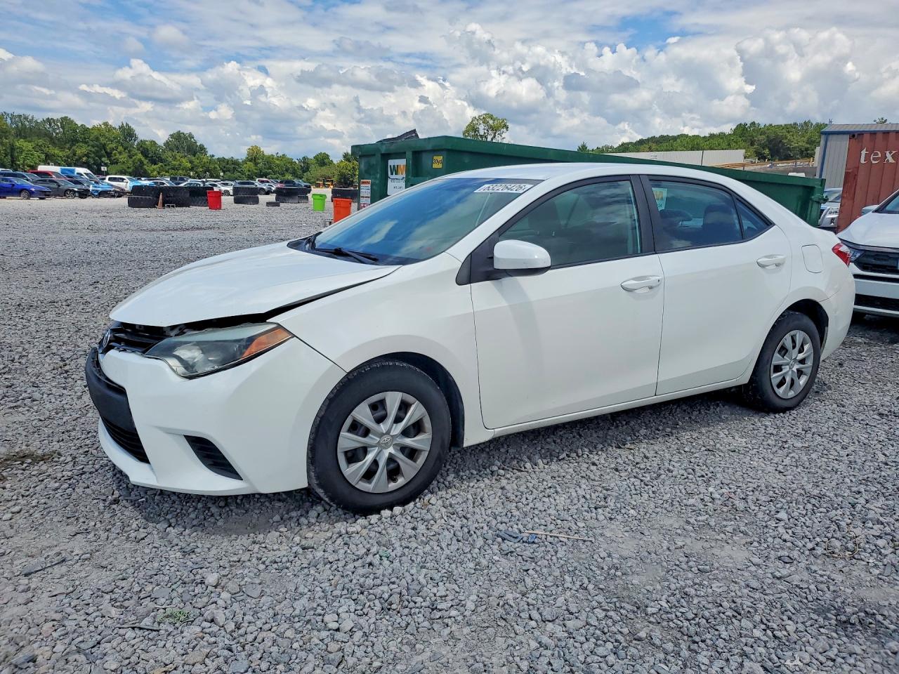 2015 Toyota Corolla L White vin: 2T1BURHE6FC428798