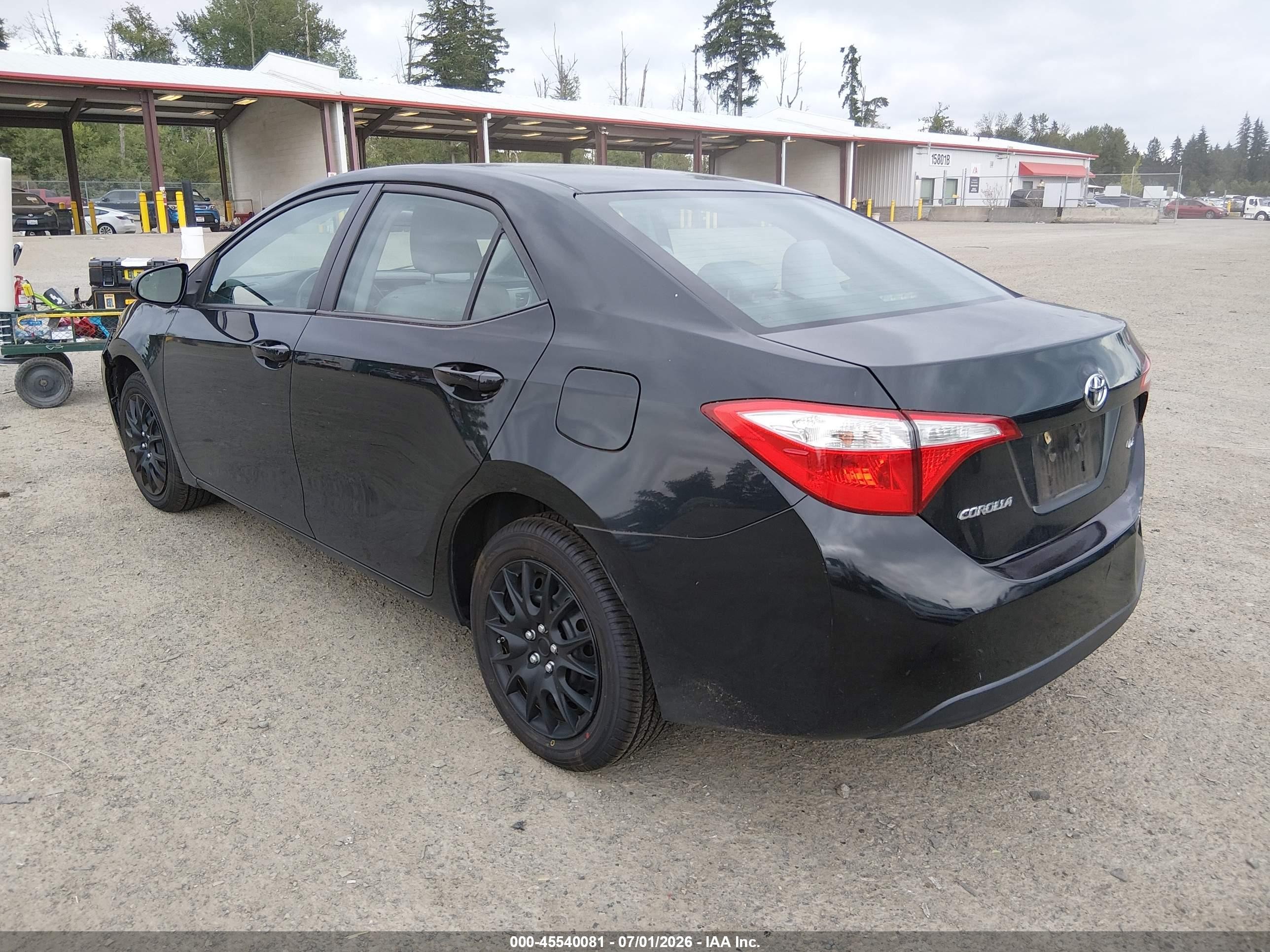 2015 Toyota Corolla Le Black vin: 2T1BURHE6FC438733