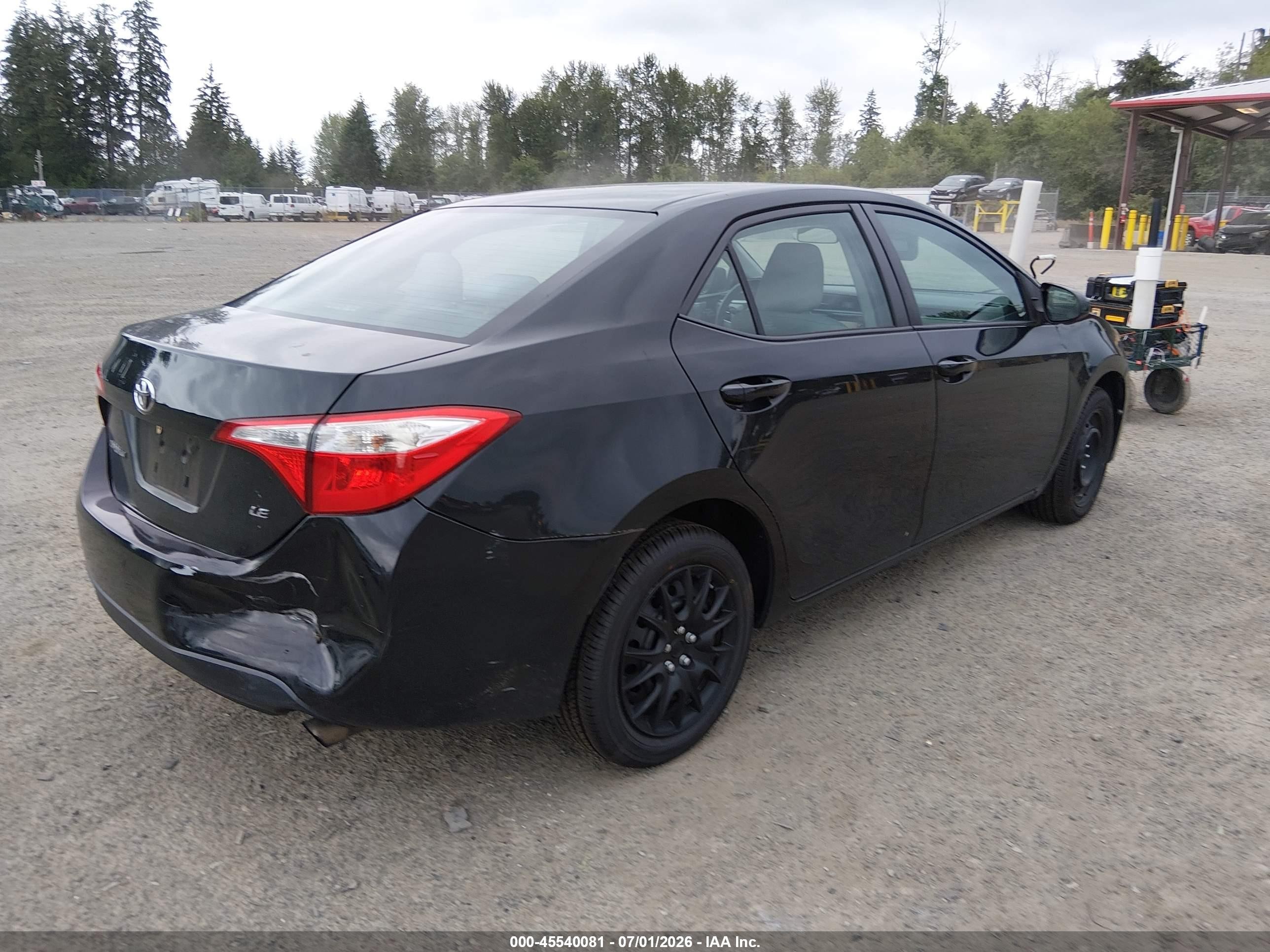 2015 Toyota Corolla Le Black vin: 2T1BURHE6FC438733
