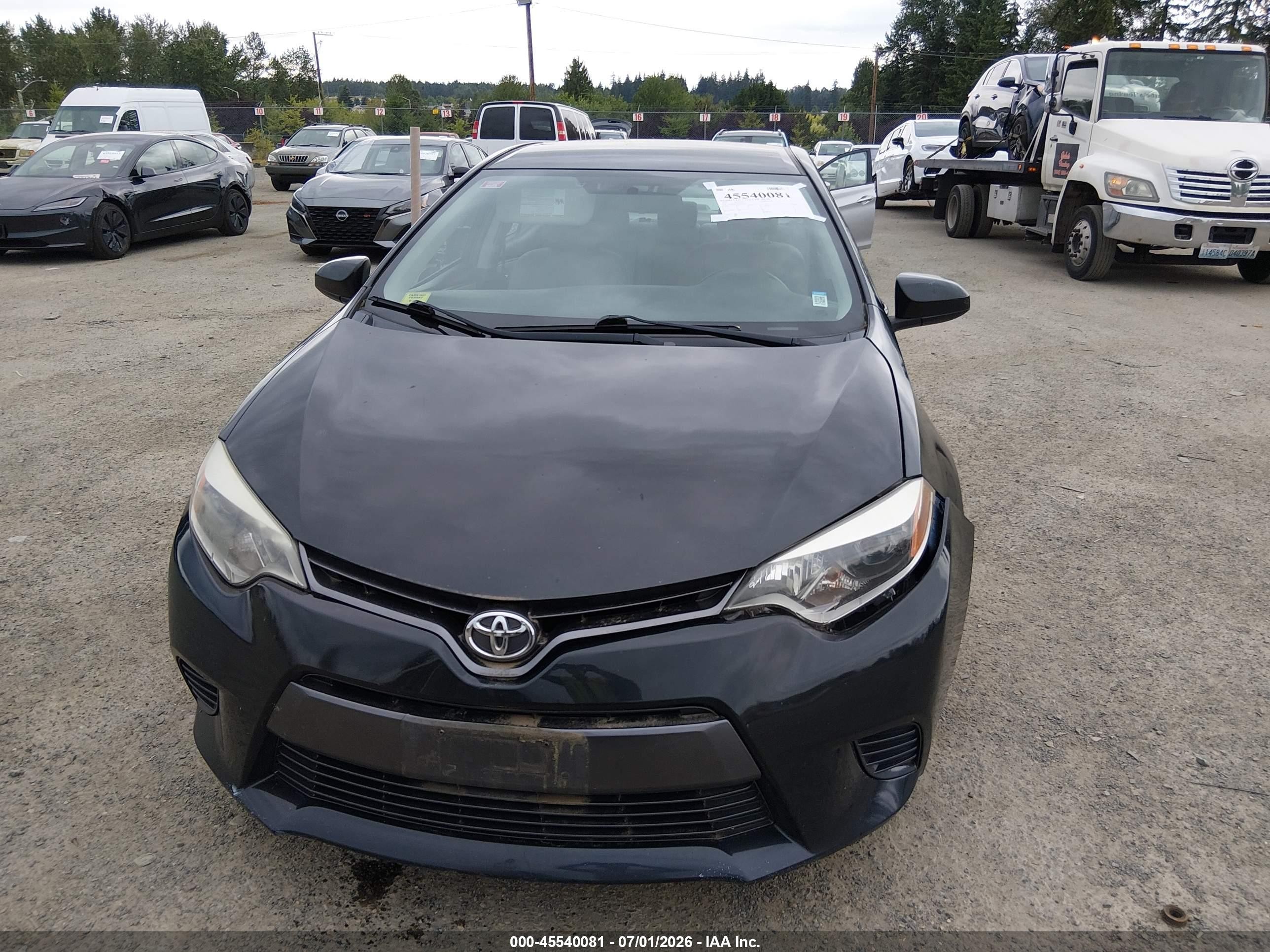 2015 Toyota Corolla Le Black vin: 2T1BURHE6FC438733