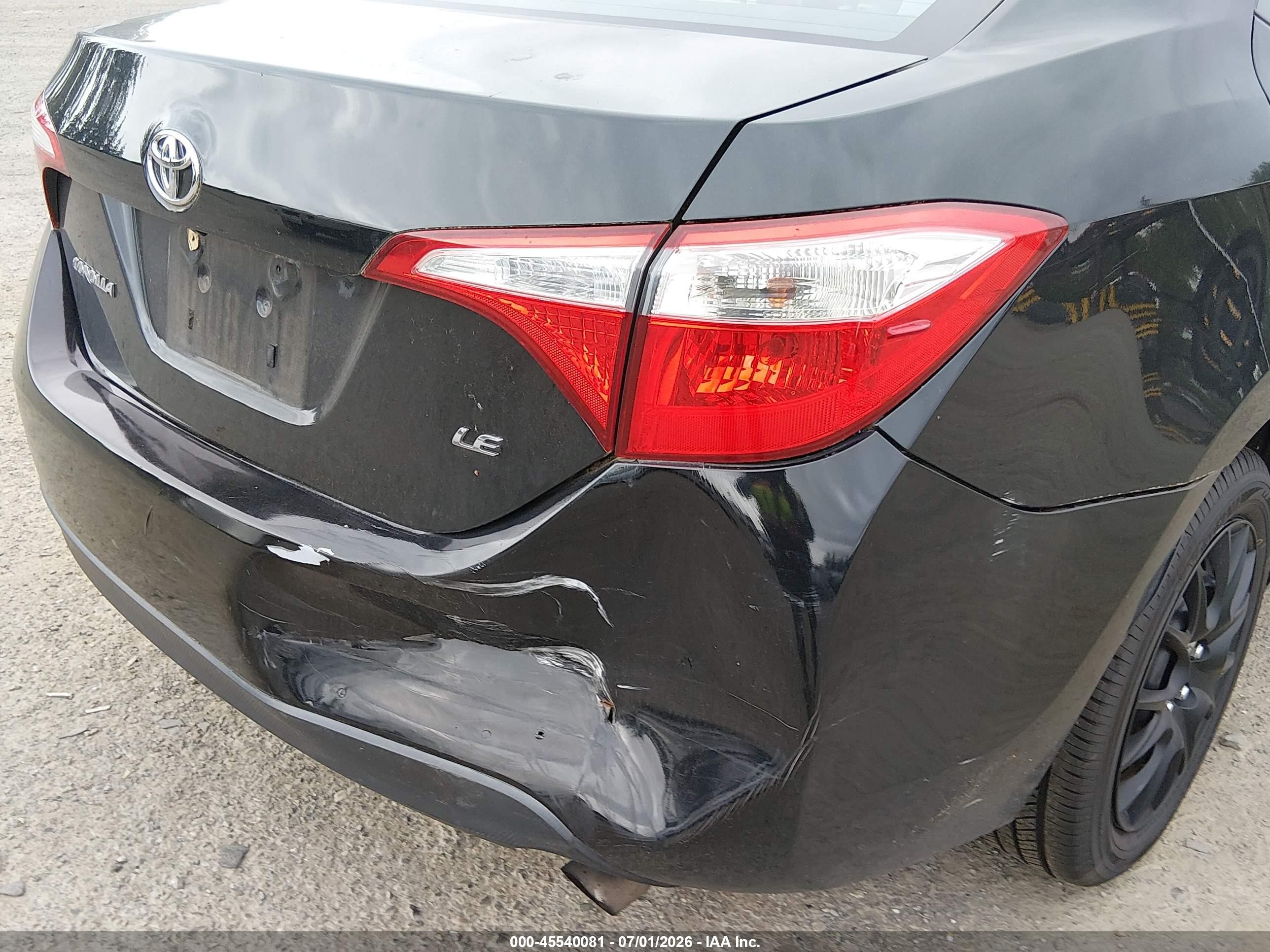 2015 Toyota Corolla Le Black vin: 2T1BURHE6FC438733