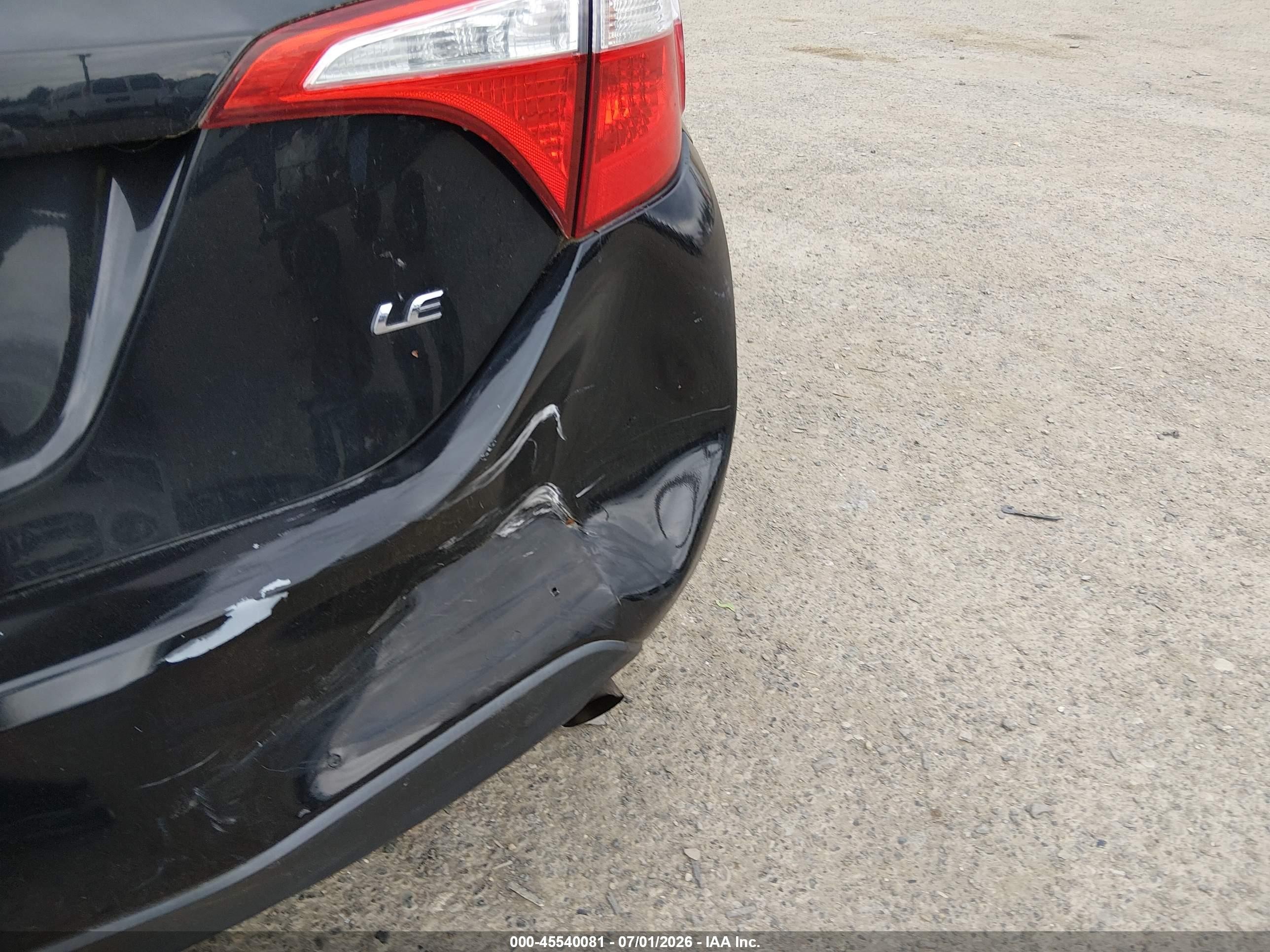 2015 Toyota Corolla Le Black vin: 2T1BURHE6FC438733