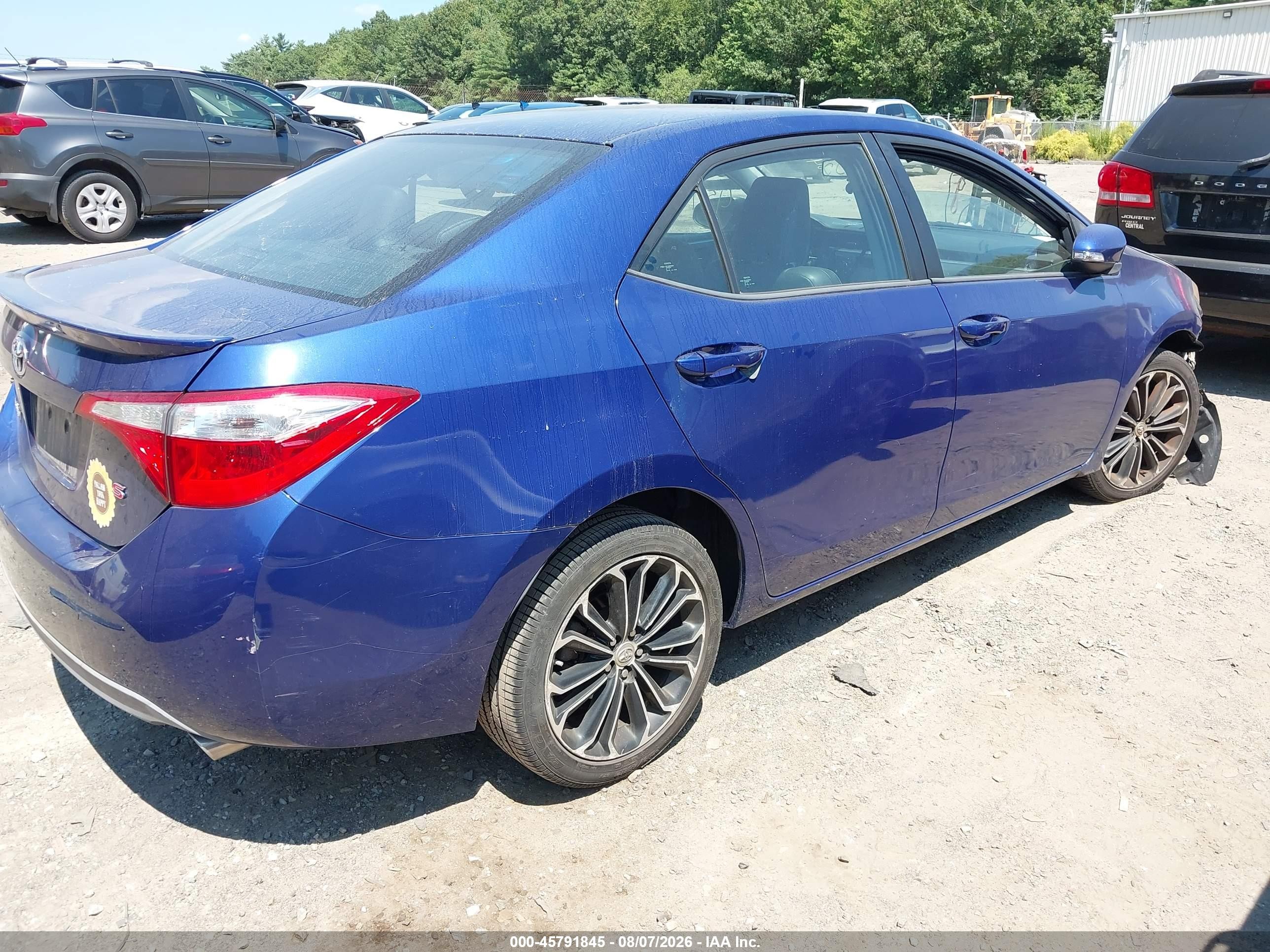 2015 Toyota Corolla S Plus Синий vin: 2T1BURHE6FC439705