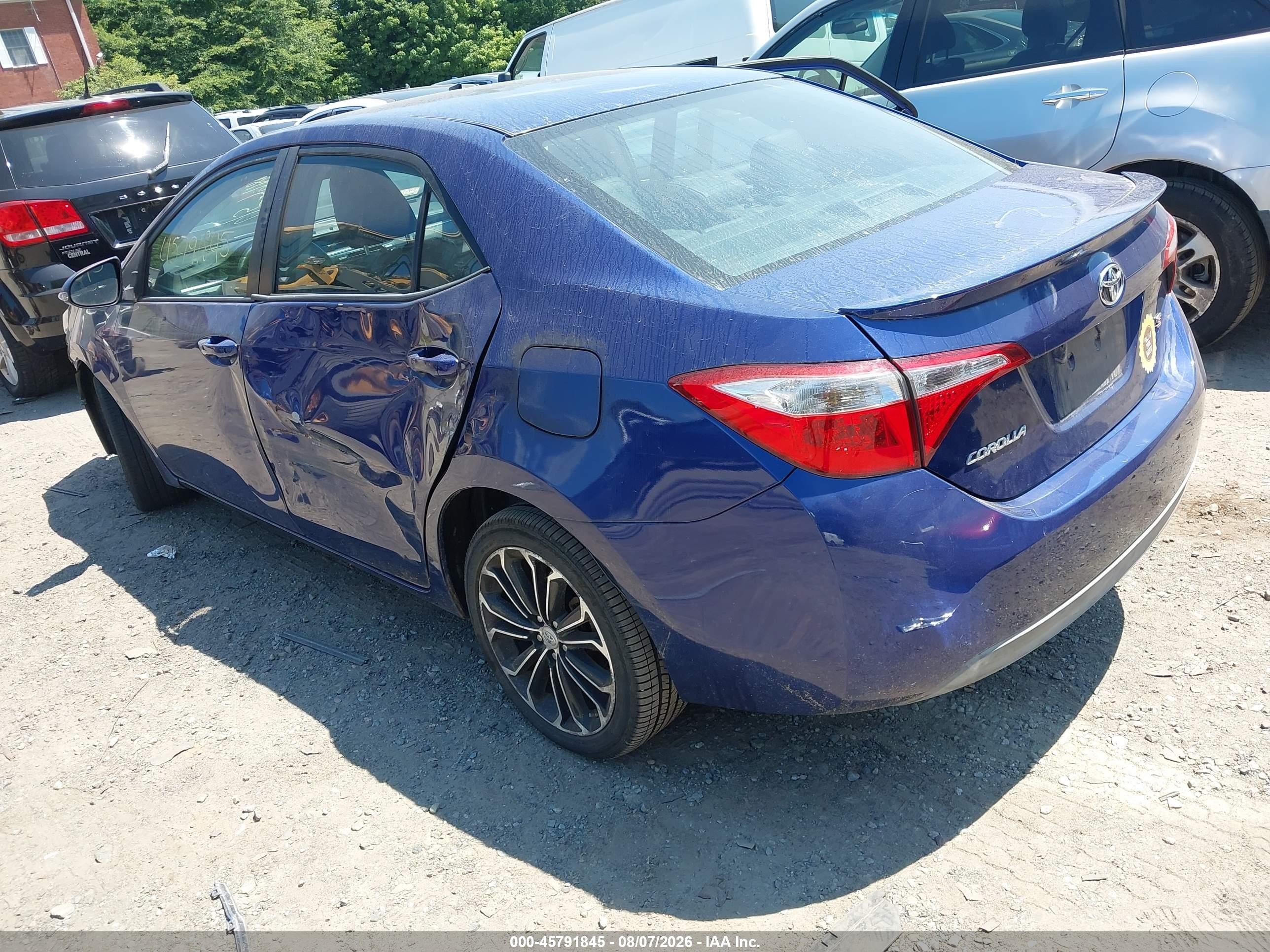 2015 Toyota Corolla S Plus Синий vin: 2T1BURHE6FC439705