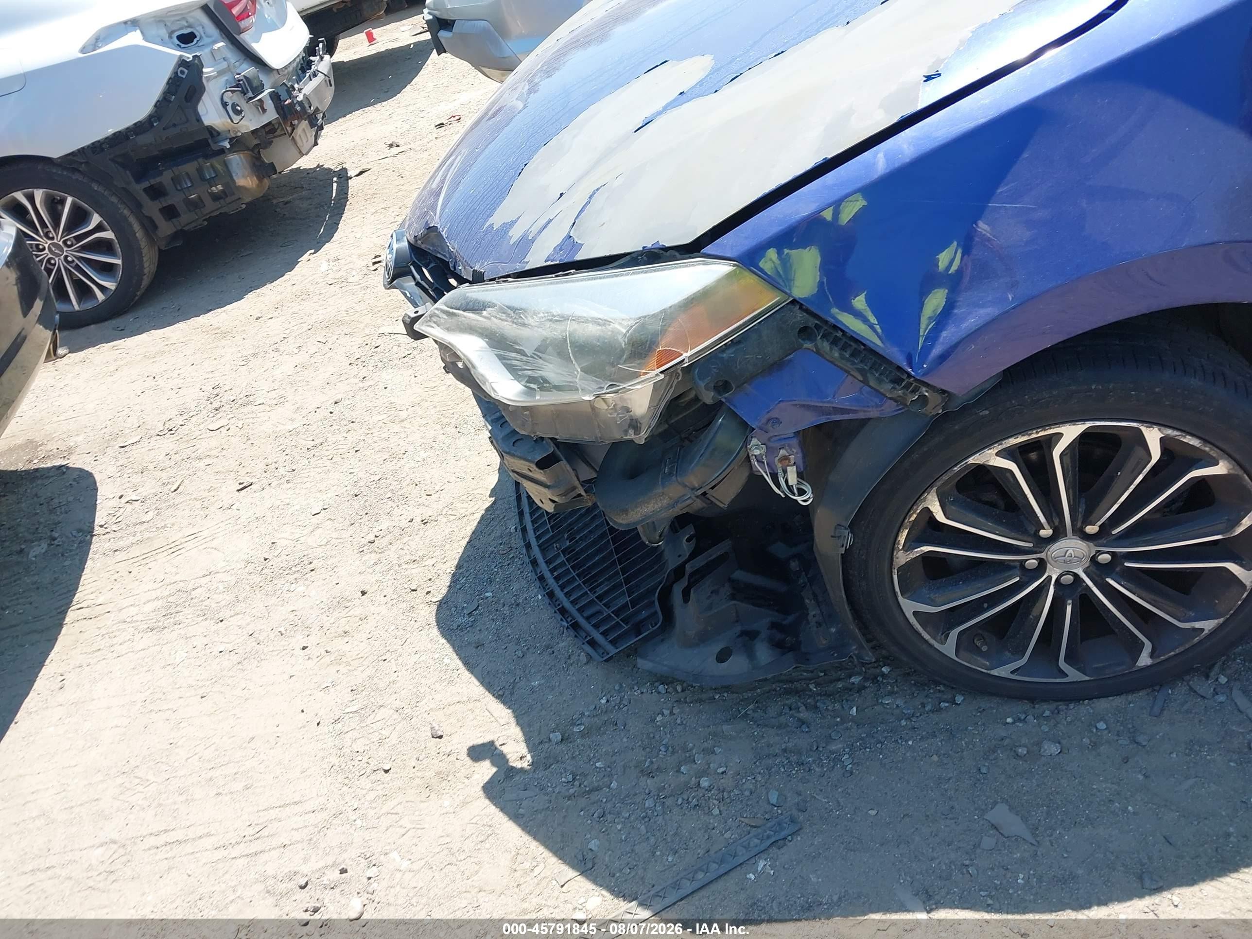 2015 Toyota Corolla S Plus Синий vin: 2T1BURHE6FC439705