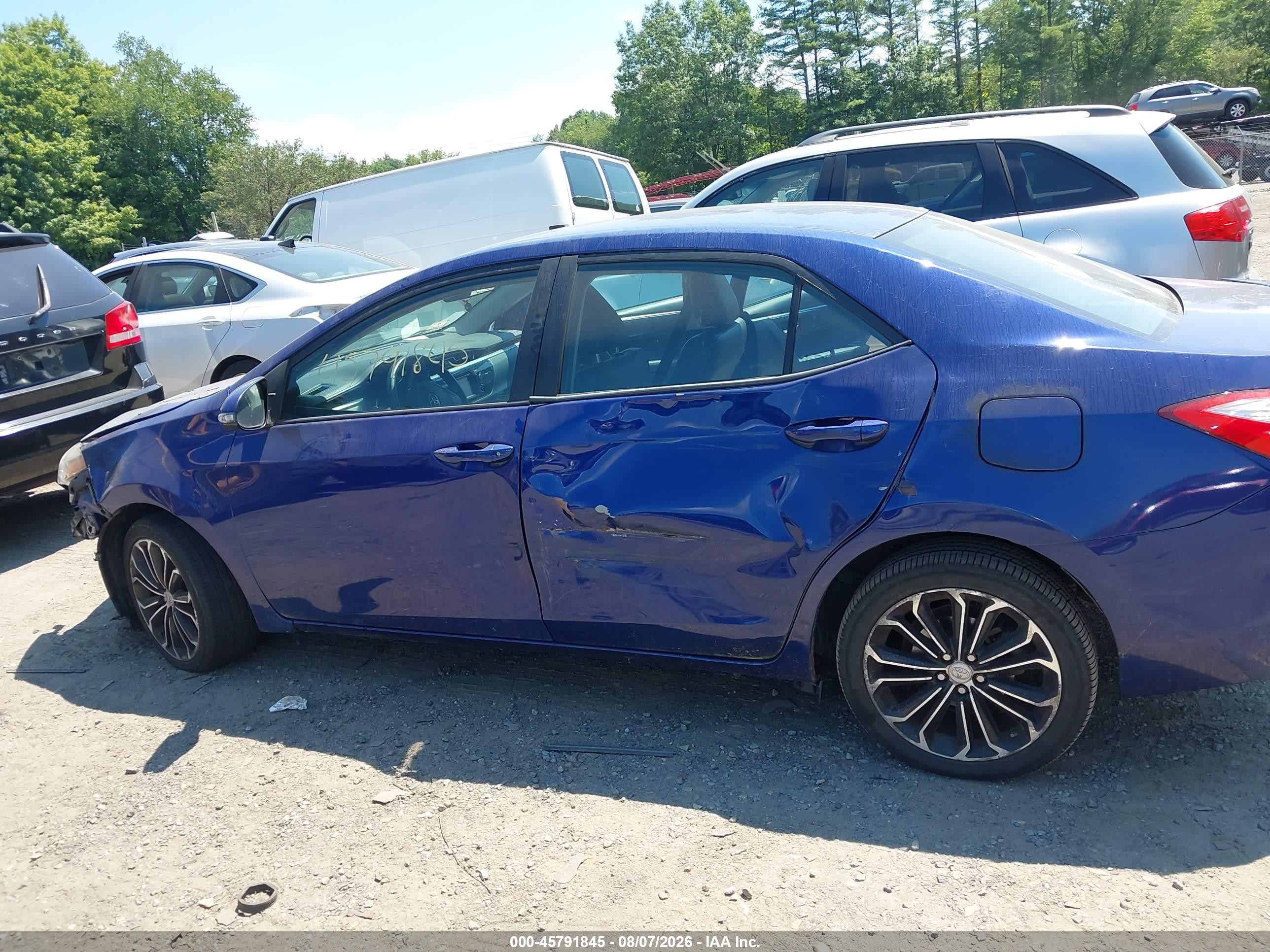 2015 Toyota Corolla S Plus Синий vin: 2T1BURHE6FC439705