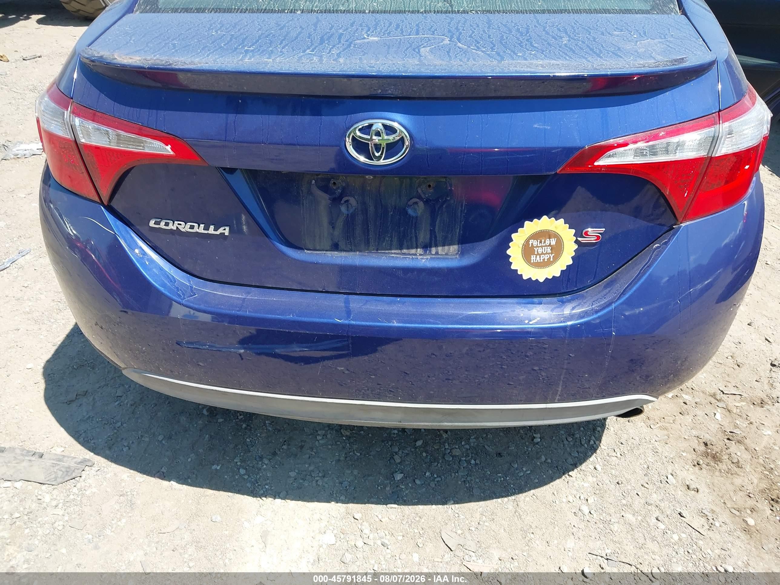 2015 Toyota Corolla S Plus Синий vin: 2T1BURHE6FC439705