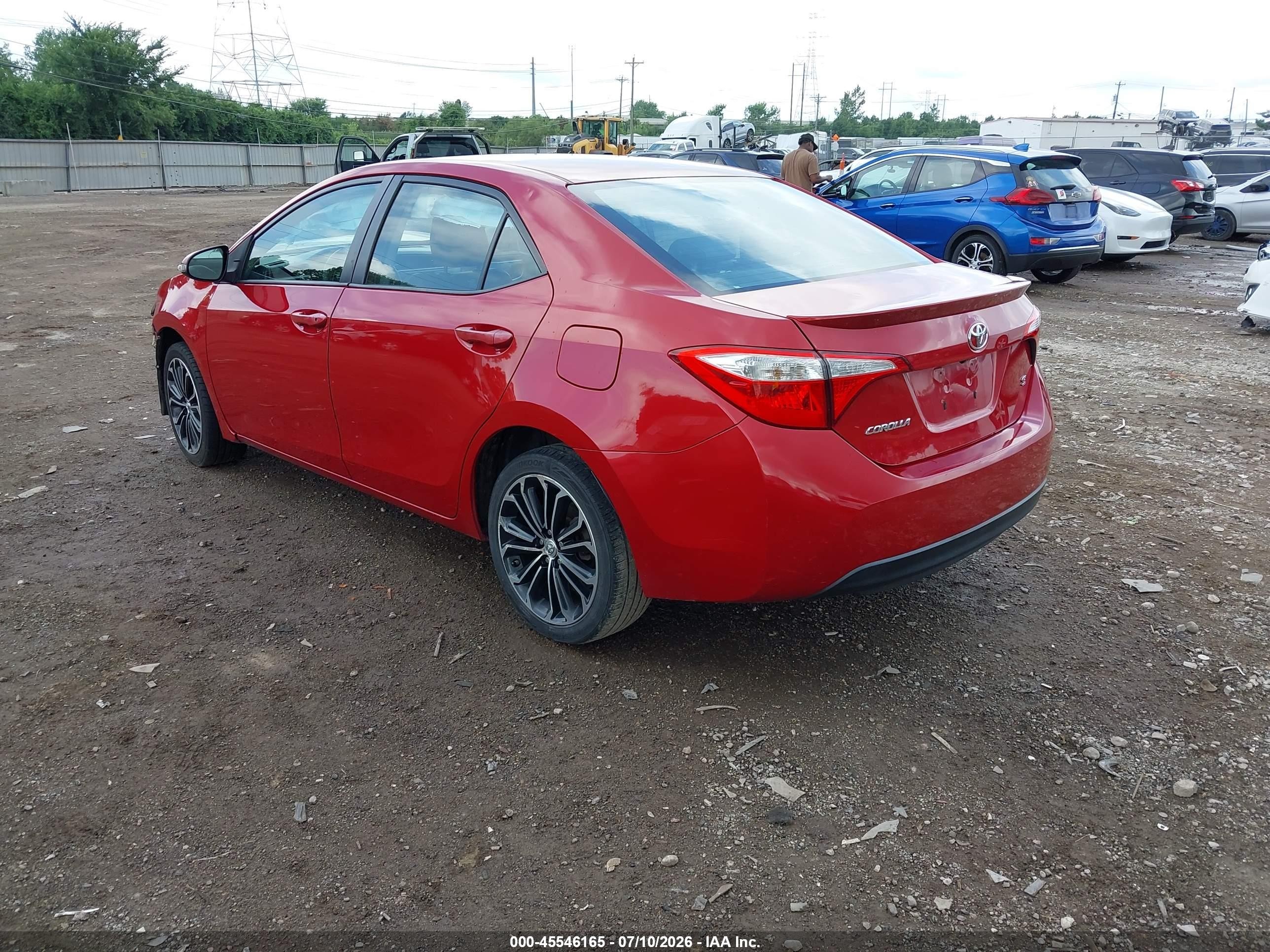 2015 Toyota Corolla S Plus Red vin: 2T1BURHE6FC465947