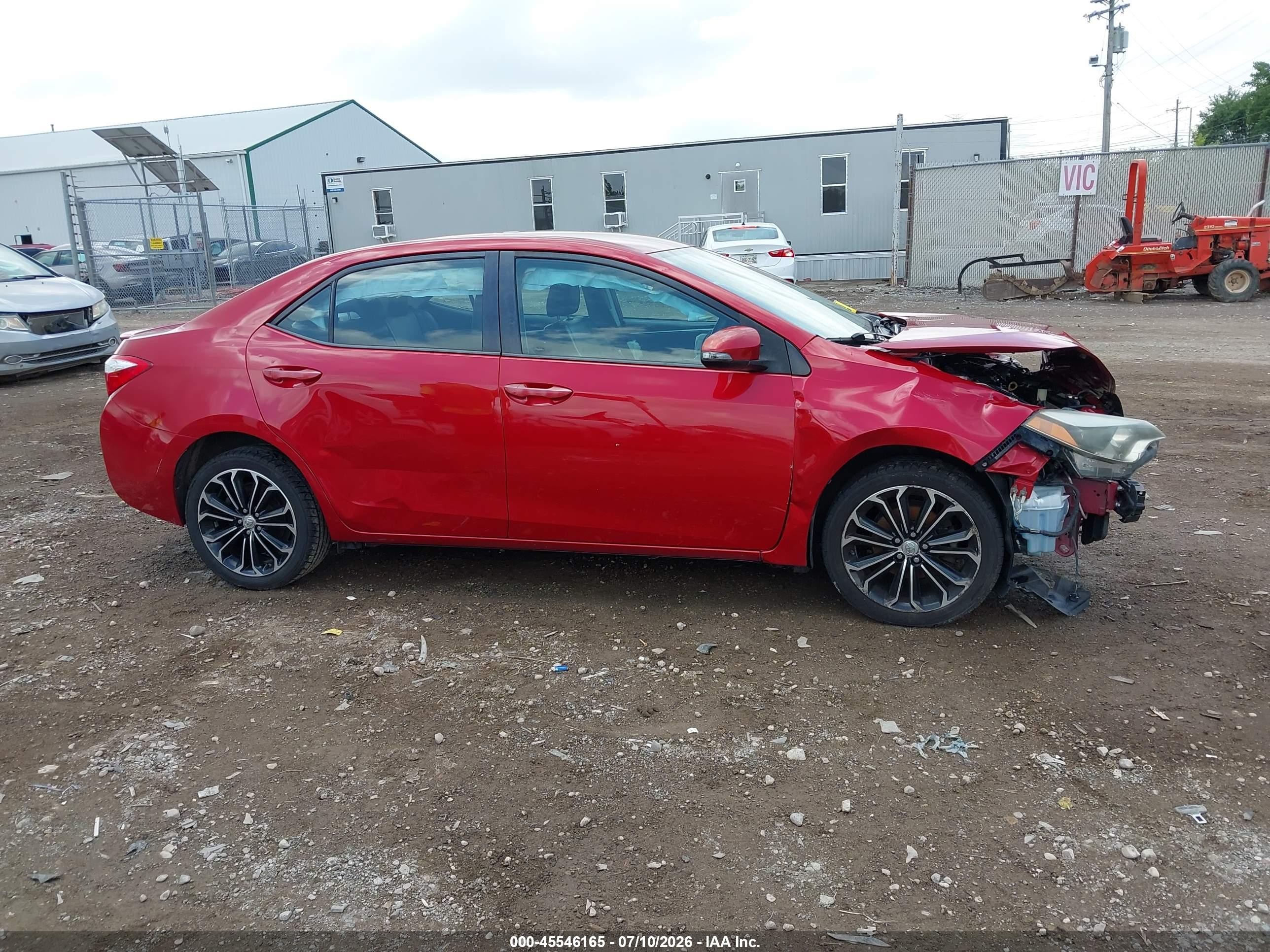 2015 Toyota Corolla S Plus Red vin: 2T1BURHE6FC465947