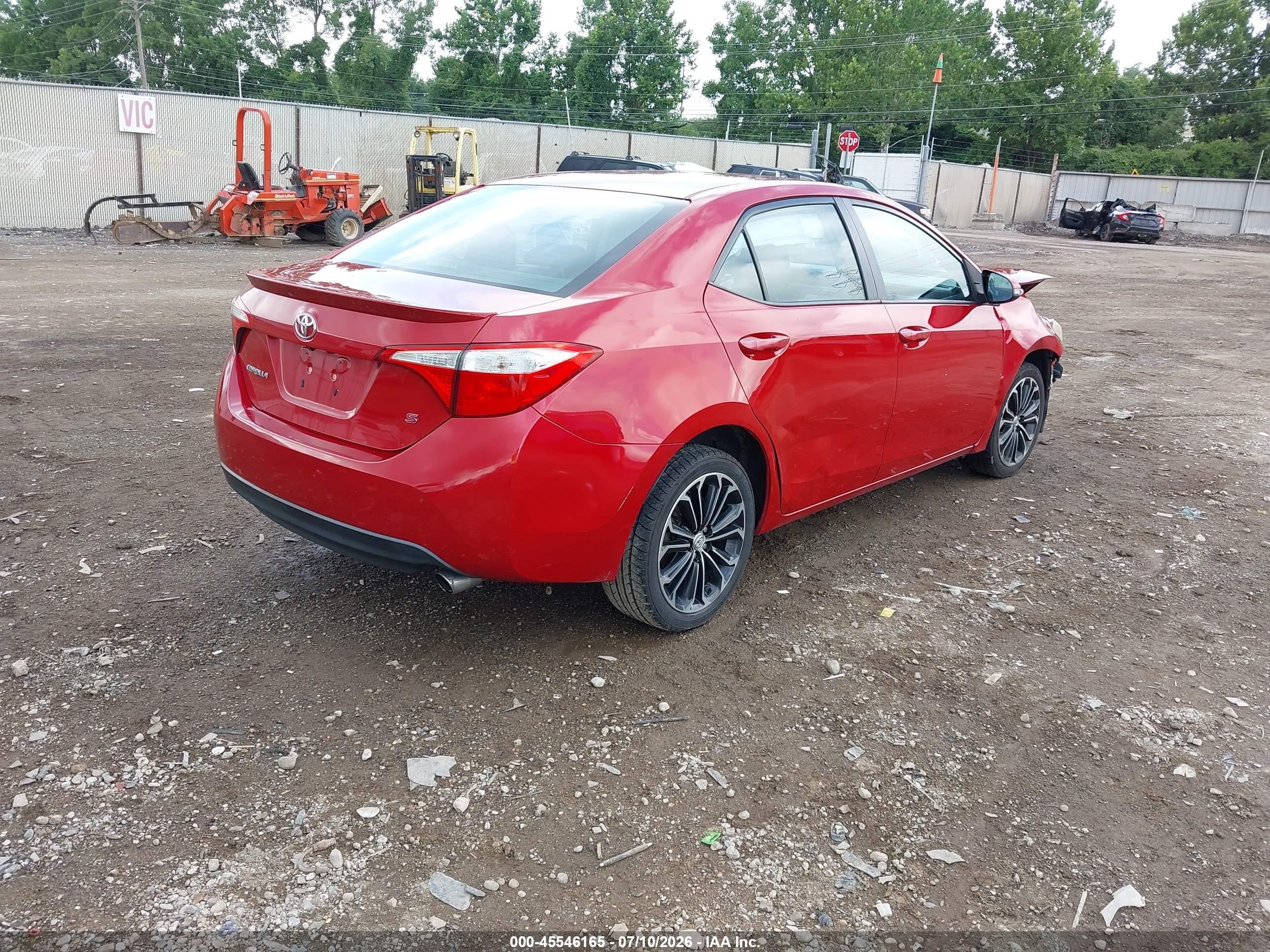 2015 Toyota Corolla S Plus Red vin: 2T1BURHE6FC465947