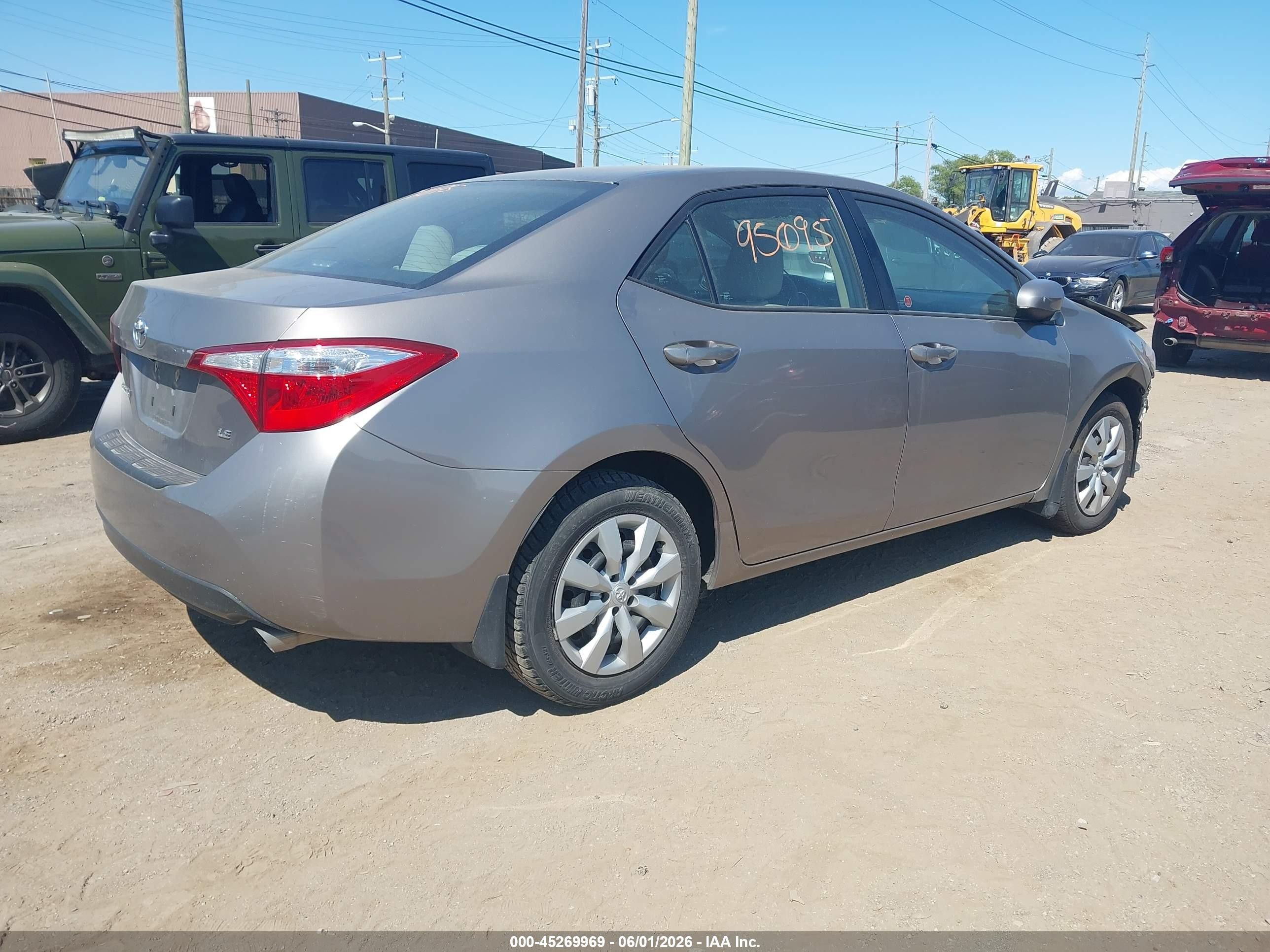 2016 Toyota Corolla Le Beige vin: 2T1BURHE6GC541992
