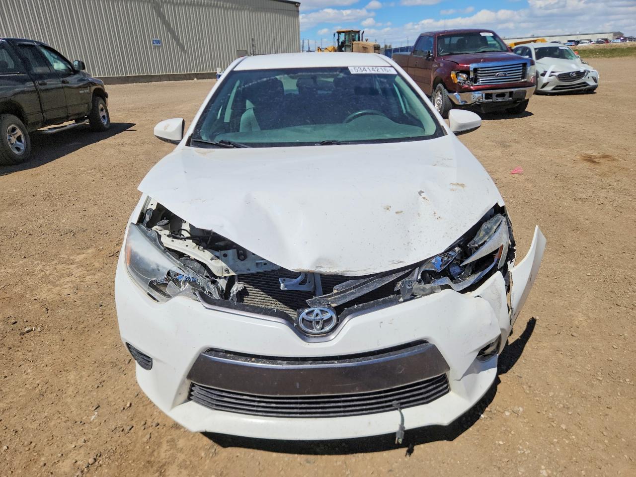 2016 Toyota Corolla L White vin: 2T1BURHE6GC612589