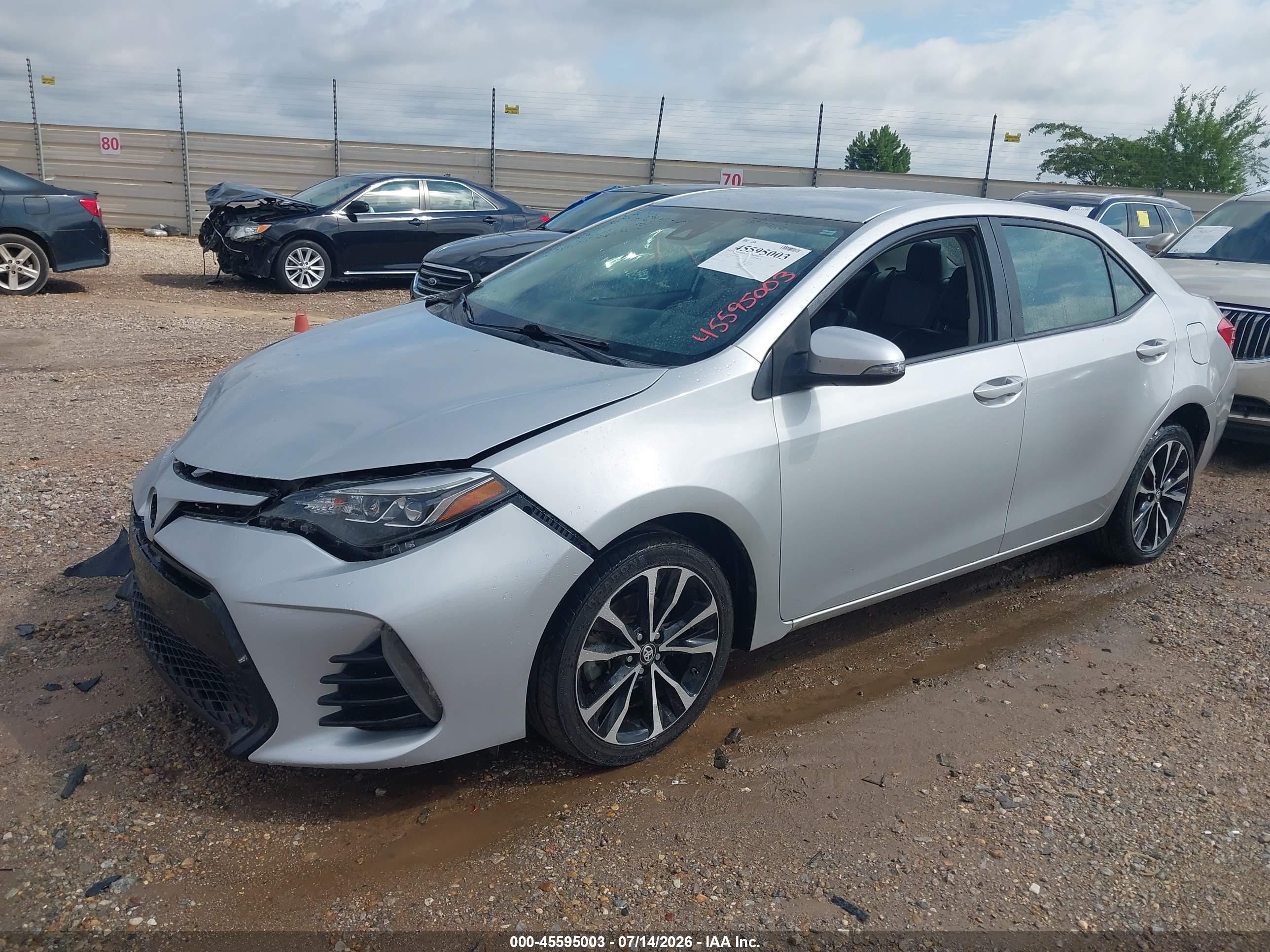 2017 Toyota Corolla Se Silver vin: 2T1BURHE6HC886599