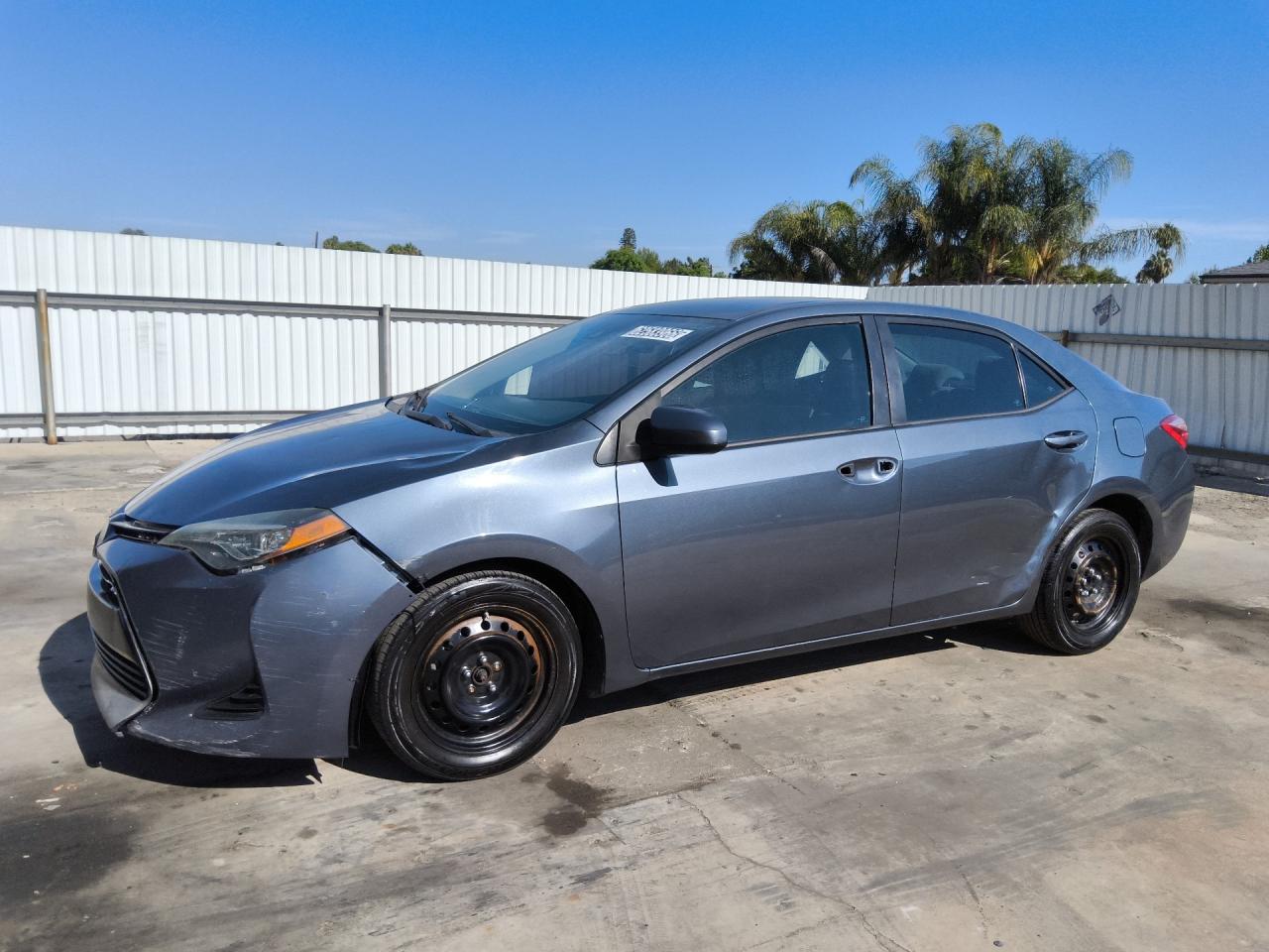 2018 Toyota Corolla Le Blue vin: 2T1BURHE6JC065721 Damage: Left Front Door Handle, Missing, Replacement Required