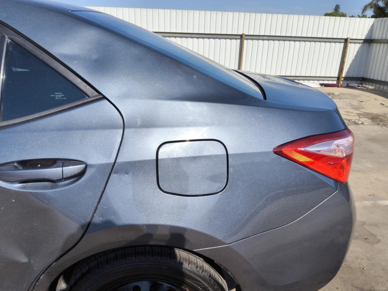 2018 Toyota Corolla Le Blue vin: 2T1BURHE6JC065721 Damage: Left Qtr Panel, Dent(S) W/ Paint Dmg, > 12 Inches