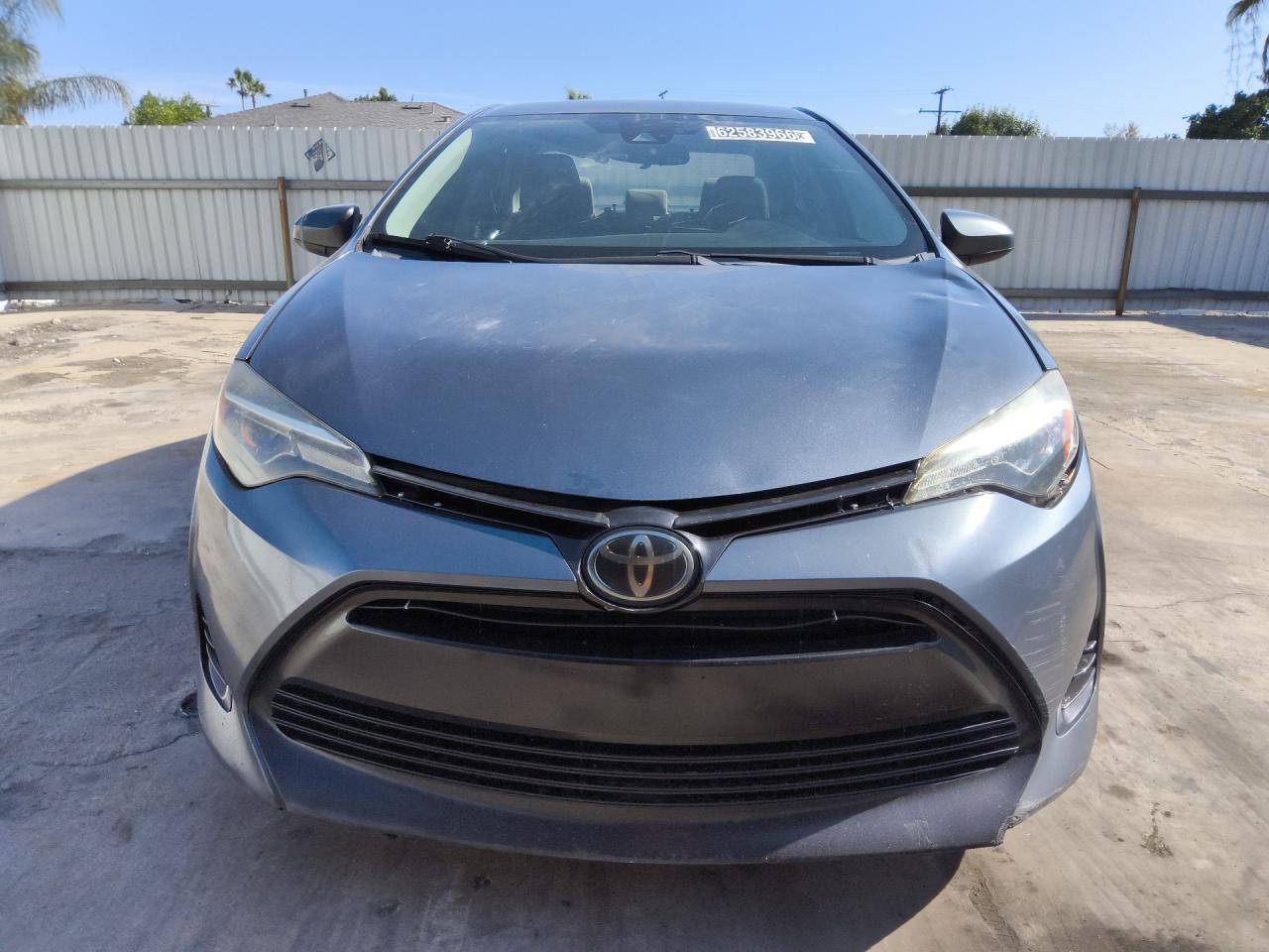 2018 Toyota Corolla Le Blue vin: 2T1BURHE6JC065721 Damage: Left Wiper Blade, Missing, Replacement Required