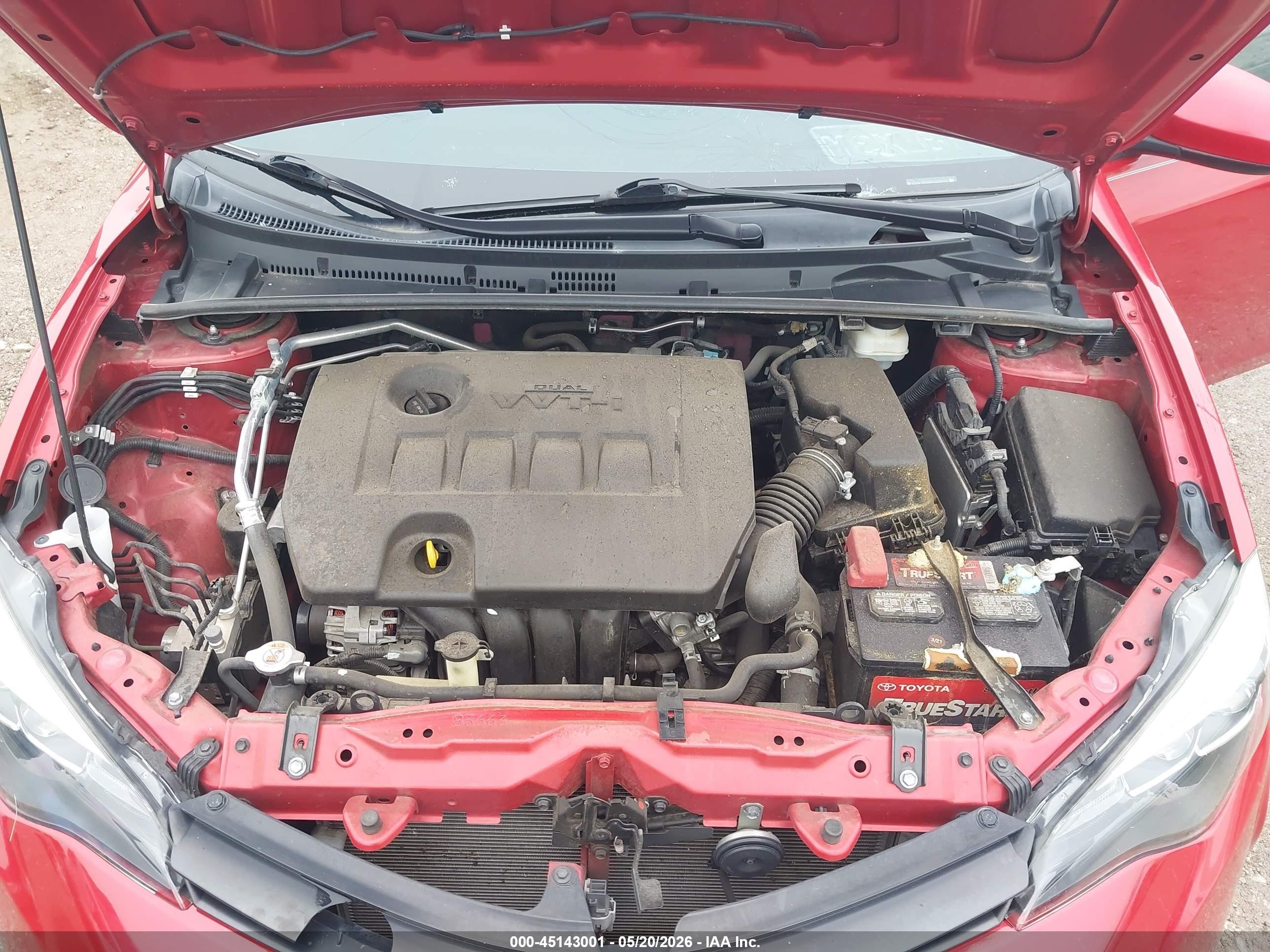 2019 Toyota Corolla Xle Red vin: 2T1BURHE6KC205476