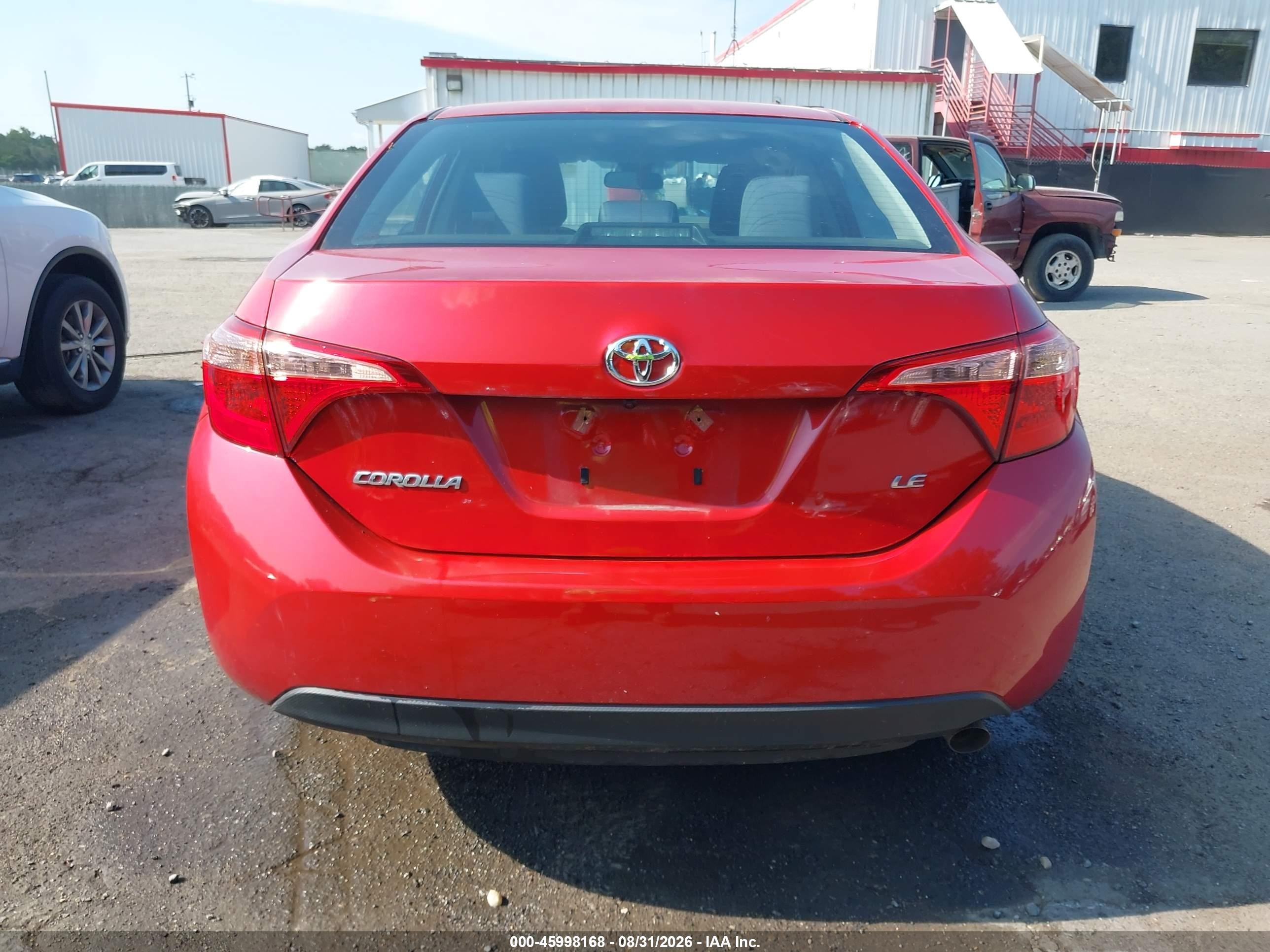2019 Toyota Corolla Le Red vin: 2T1BURHE6KC210466