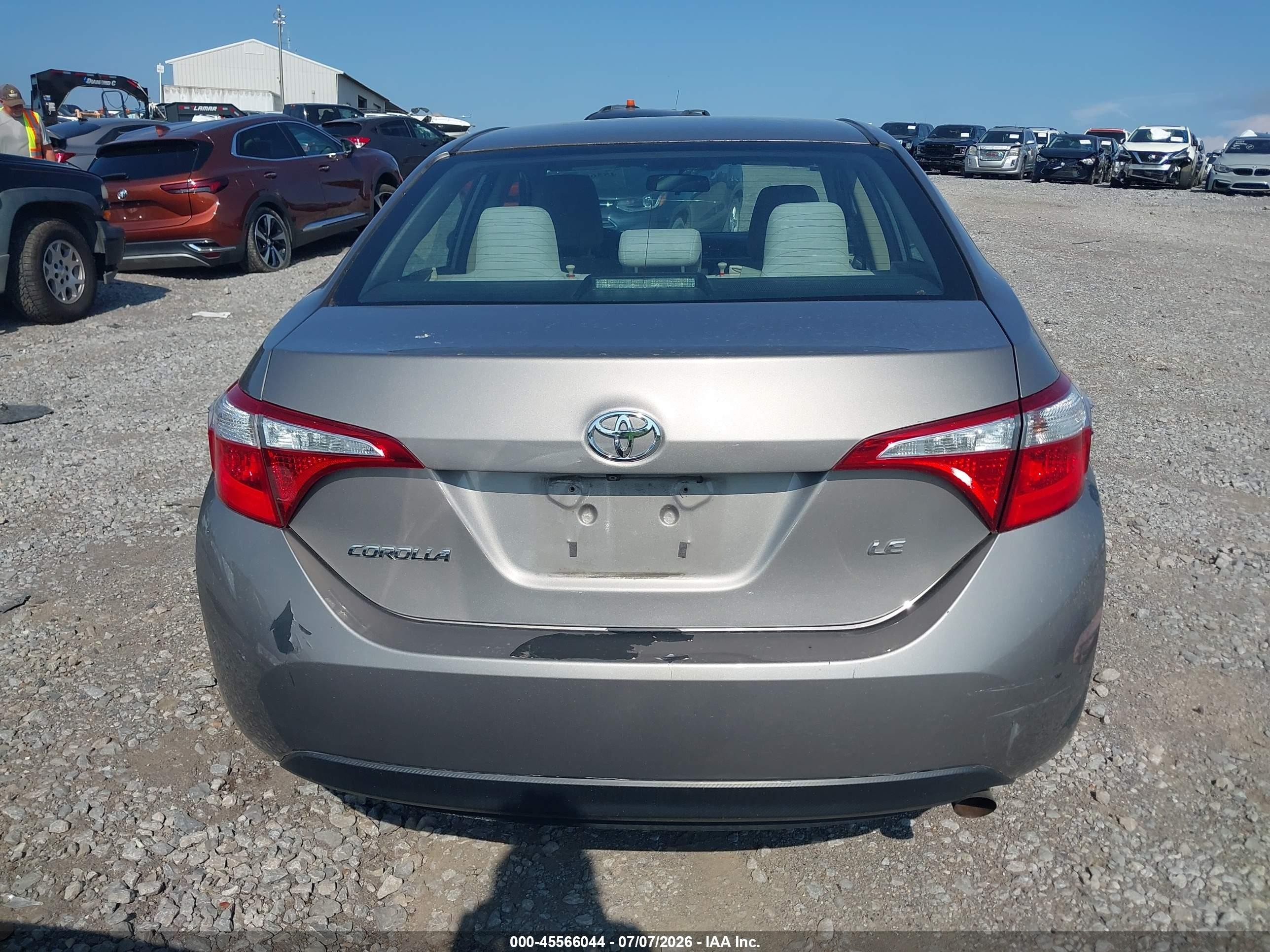 2014 Toyota Corolla Le Plus Tan vin: 2T1BURHE7EC002441