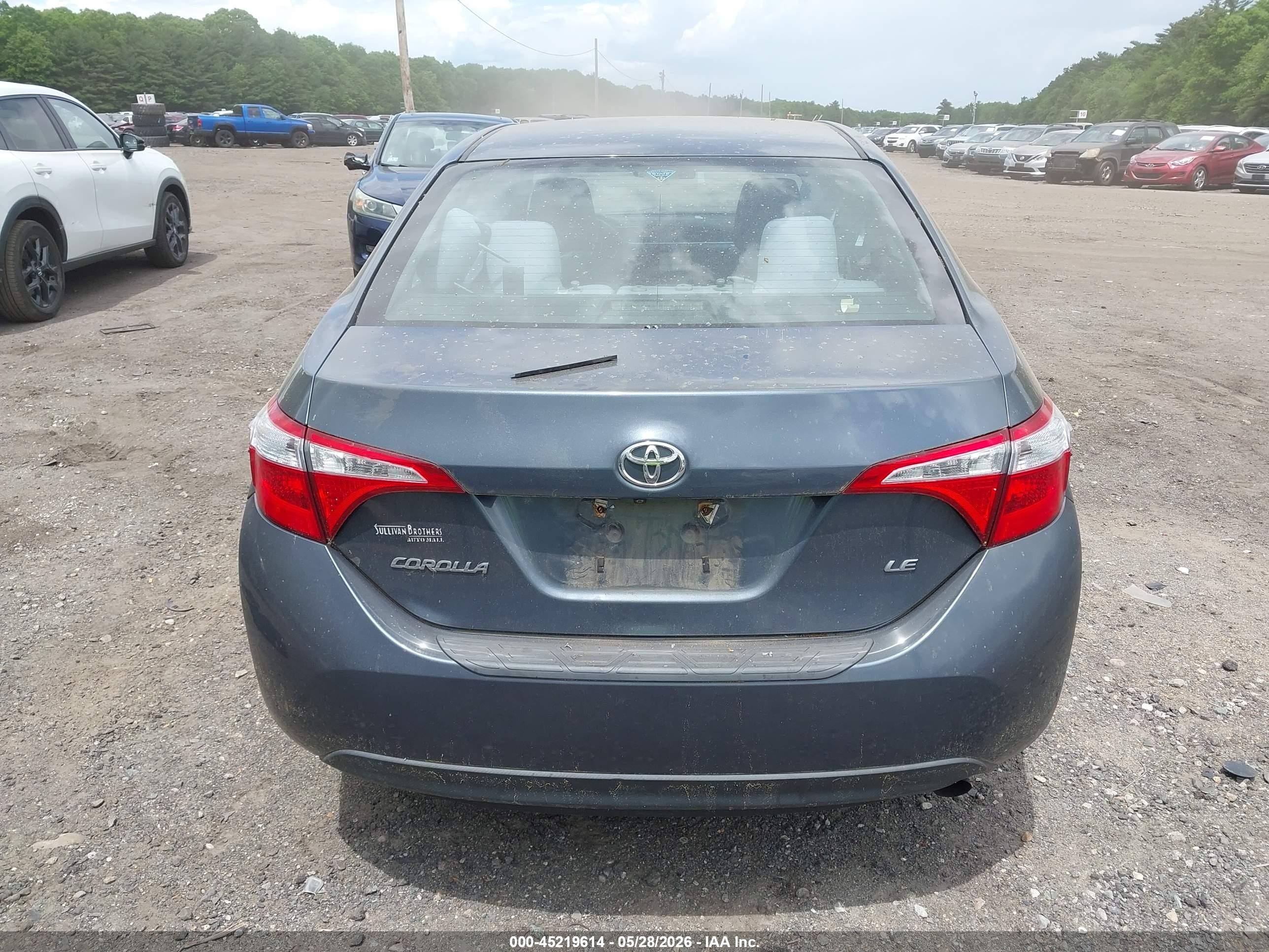 2014 Toyota Corolla Le Blue vin: 2T1BURHE7EC003119