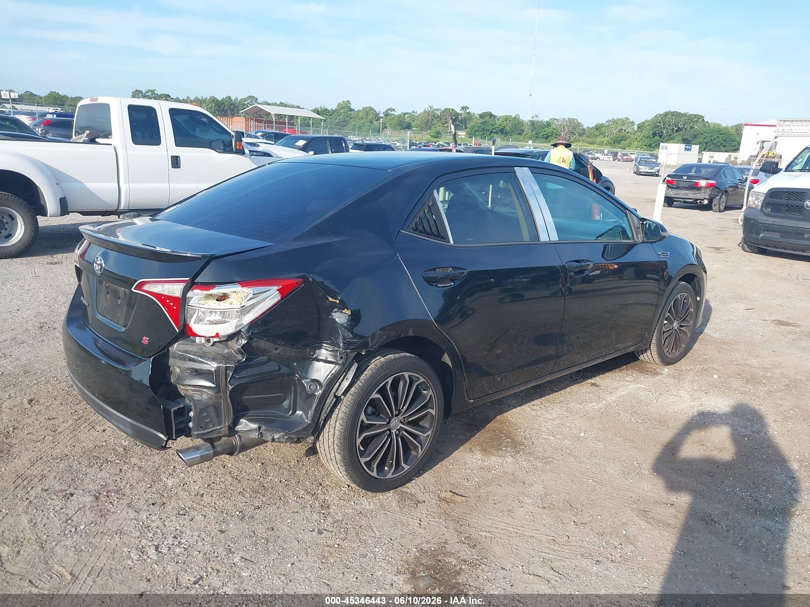 2014 Toyota Corolla S Plus Черный vin: 2T1BURHE7EC016484