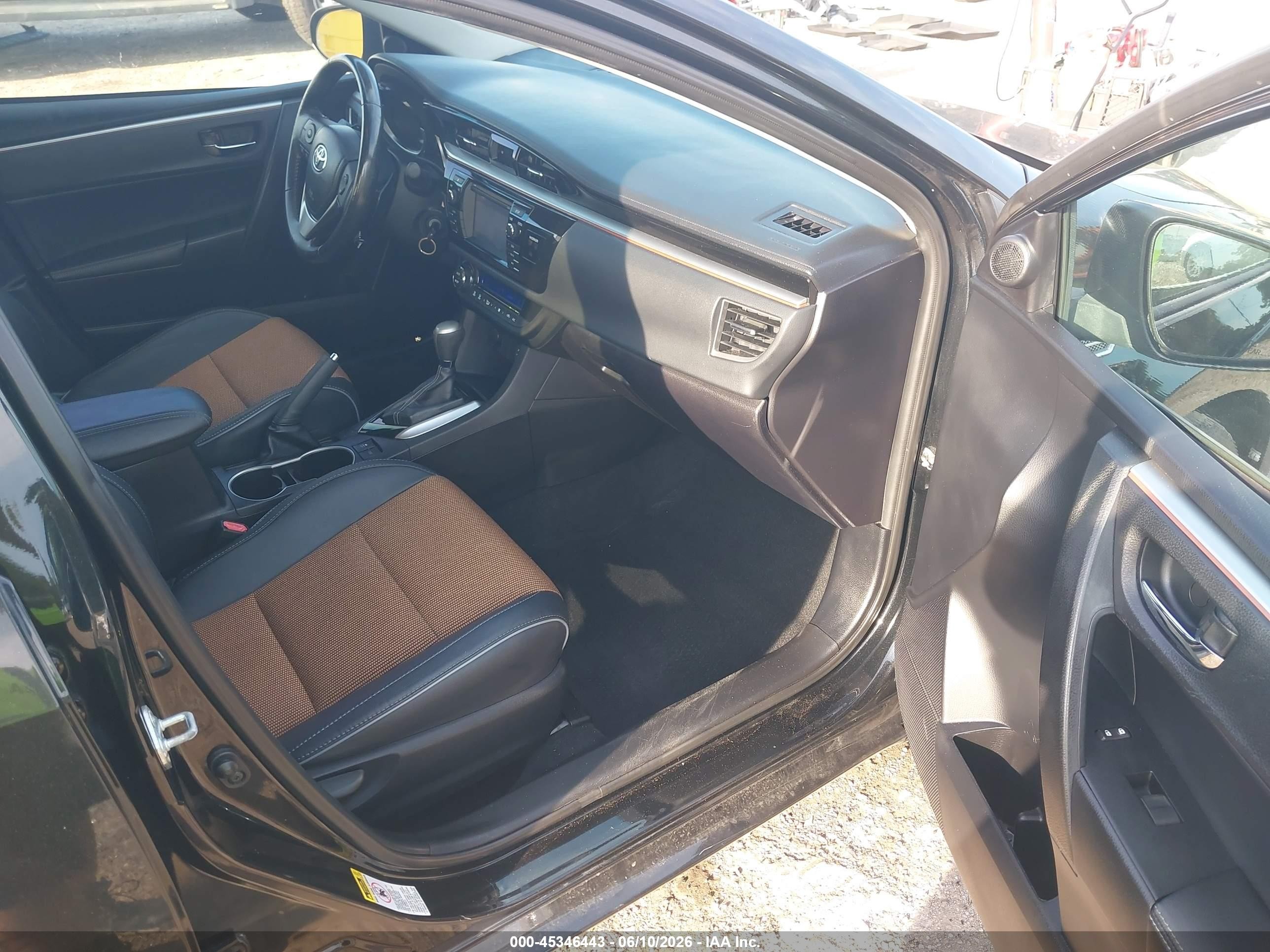 2014 Toyota Corolla S Plus Черный vin: 2T1BURHE7EC016484