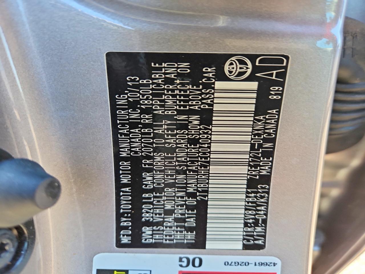2014 Toyota Corolla Le Plus Коричневый vin: 2T1BURHE7EC040932