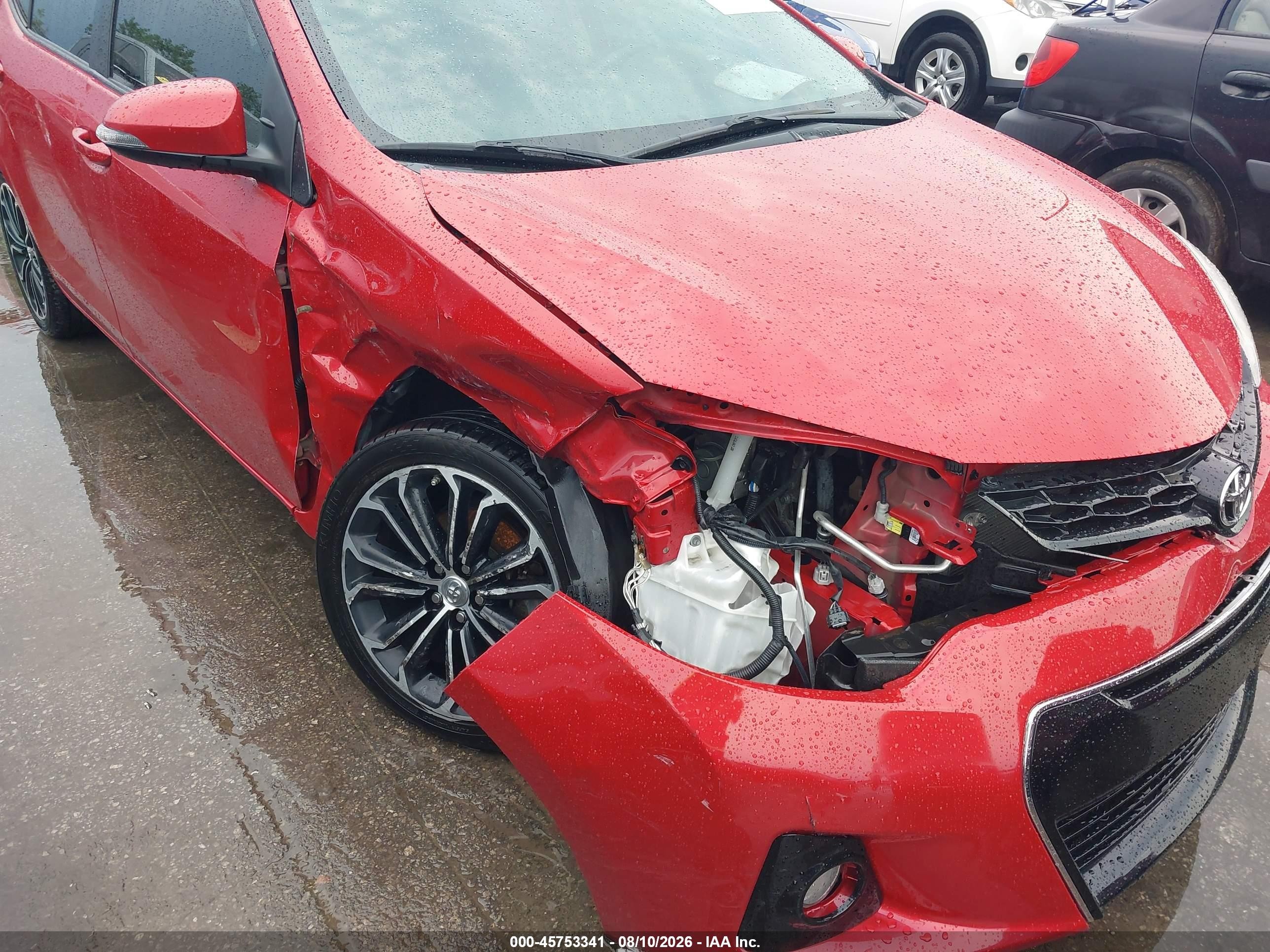 2014 Toyota Corolla S Plus Red vin: 2T1BURHE7EC045600