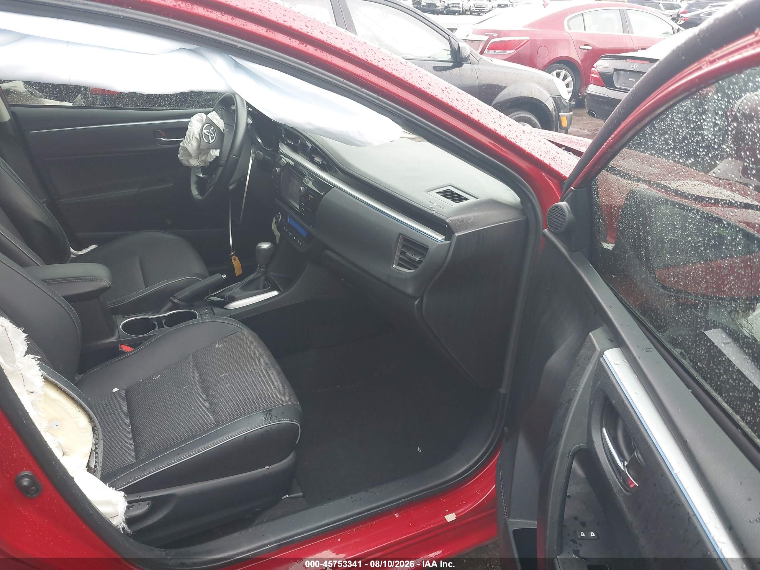 2014 Toyota Corolla S Plus Red vin: 2T1BURHE7EC045600