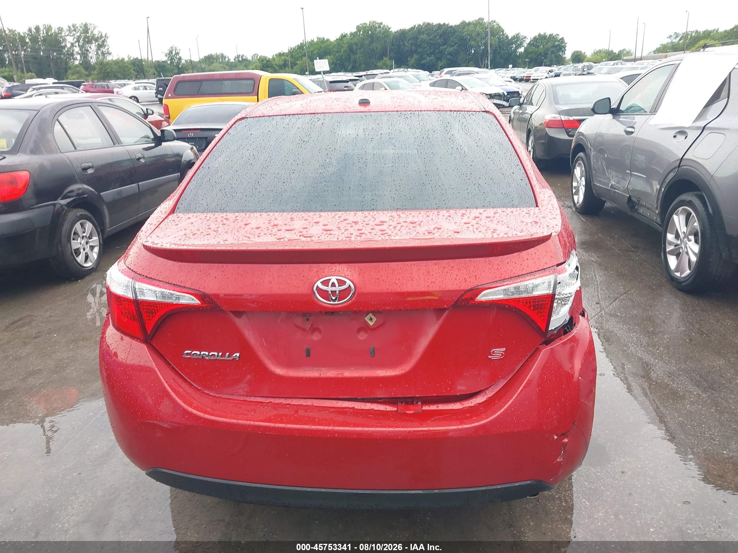 2014 Toyota Corolla S Plus Red vin: 2T1BURHE7EC045600