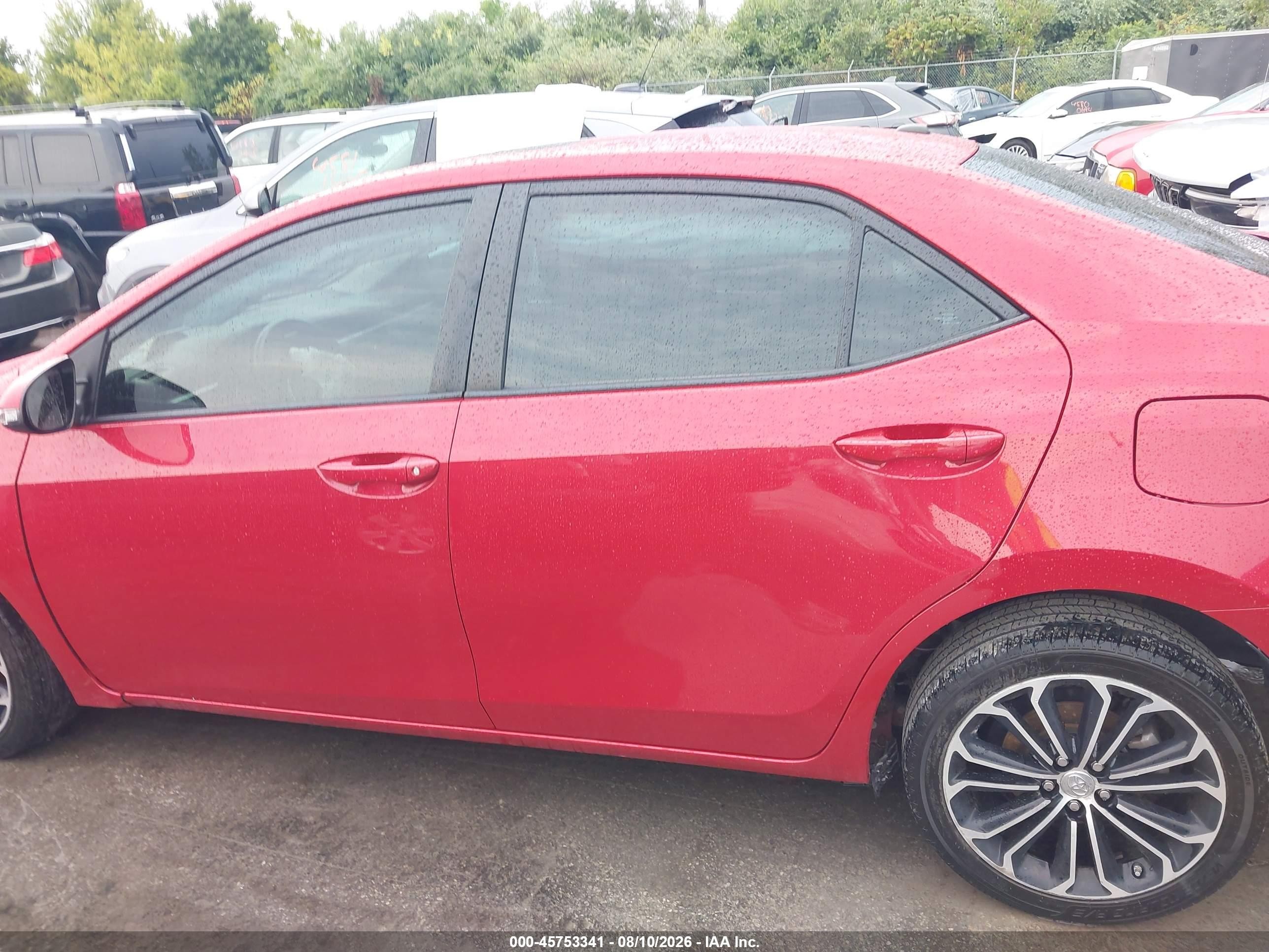 2014 Toyota Corolla S Plus Red vin: 2T1BURHE7EC045600