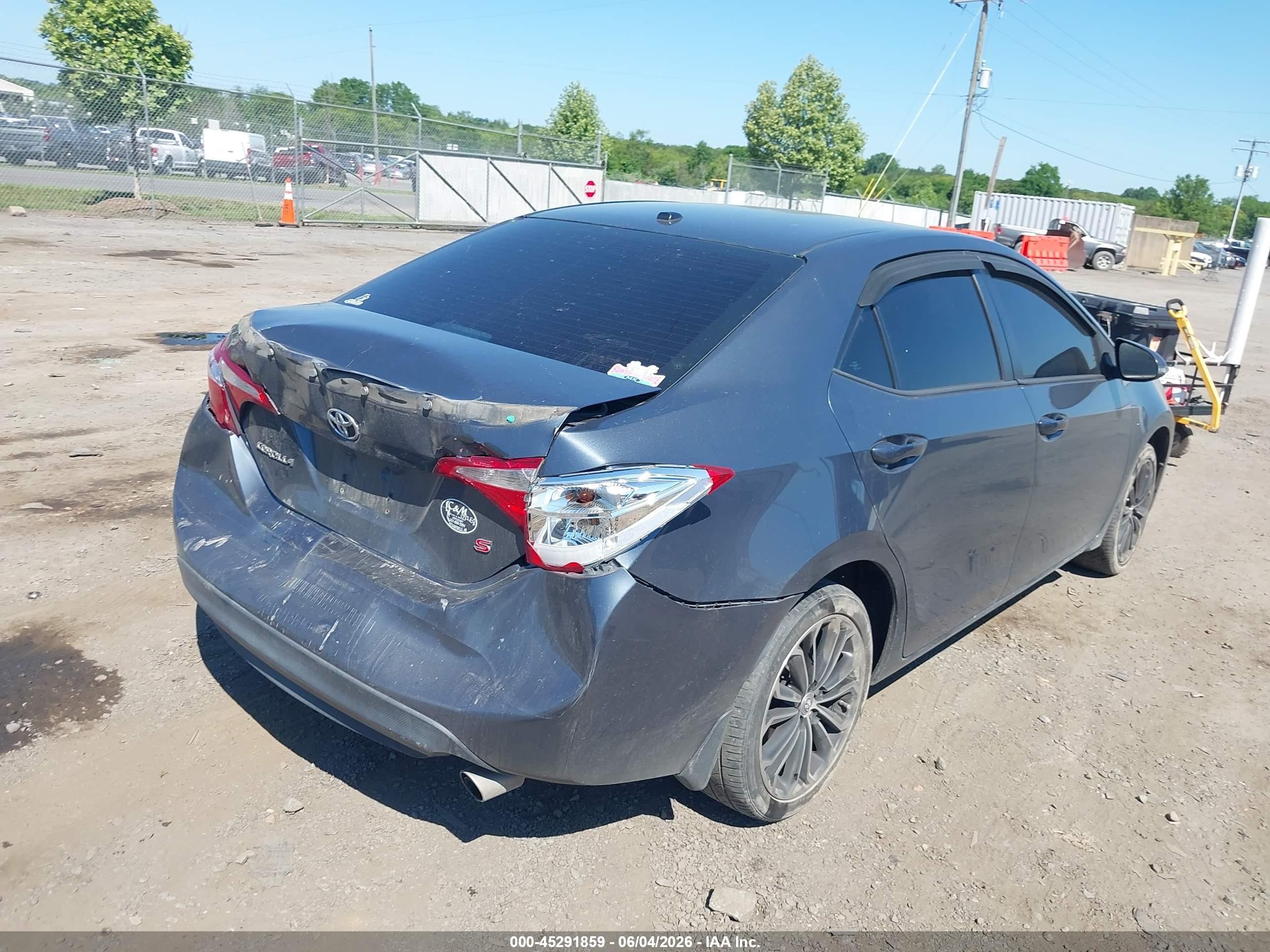 2014 Toyota Corolla S Plus Gray vin: 2T1BURHE7EC048898