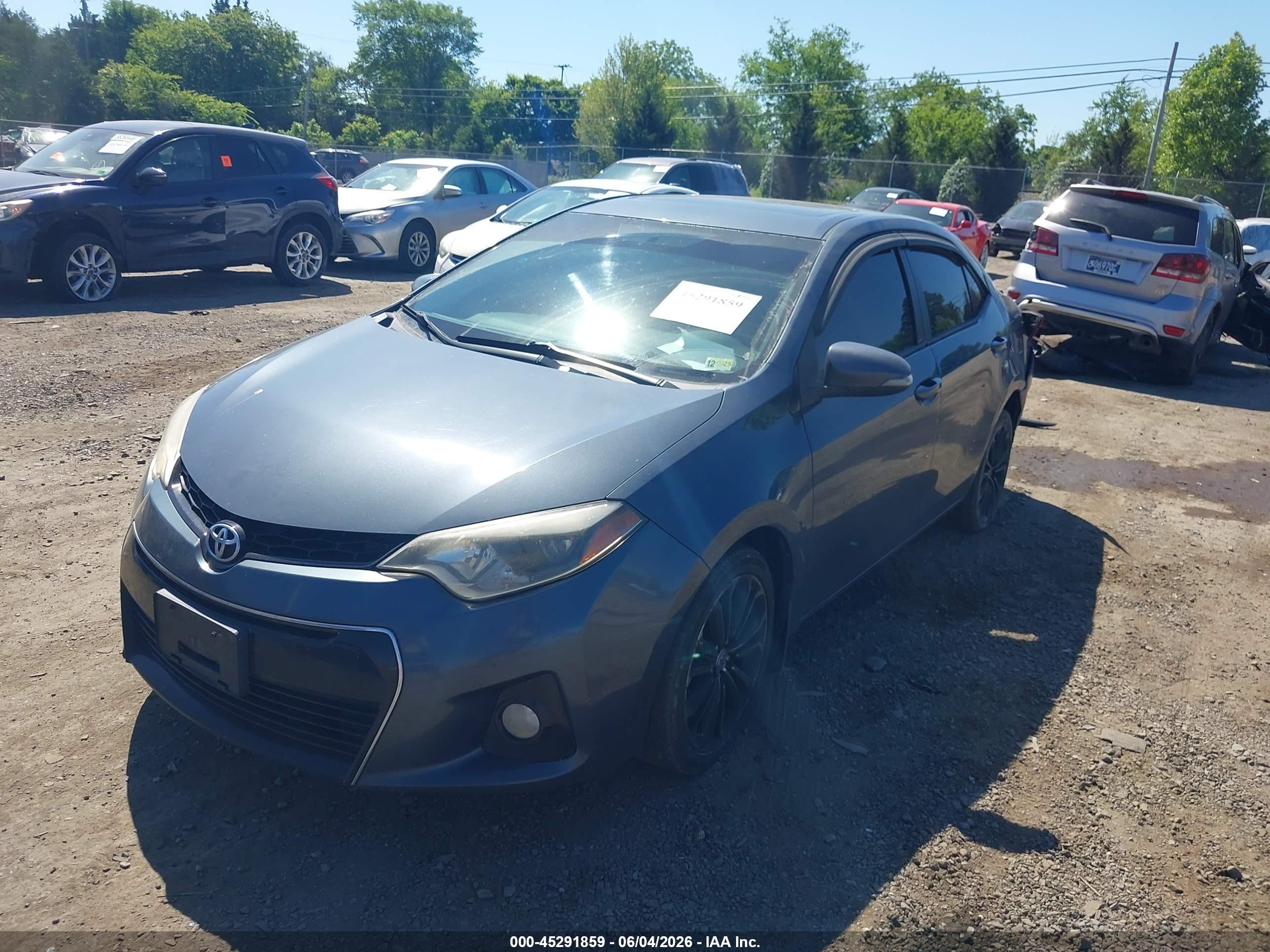 2014 Toyota Corolla S Plus Gray vin: 2T1BURHE7EC048898