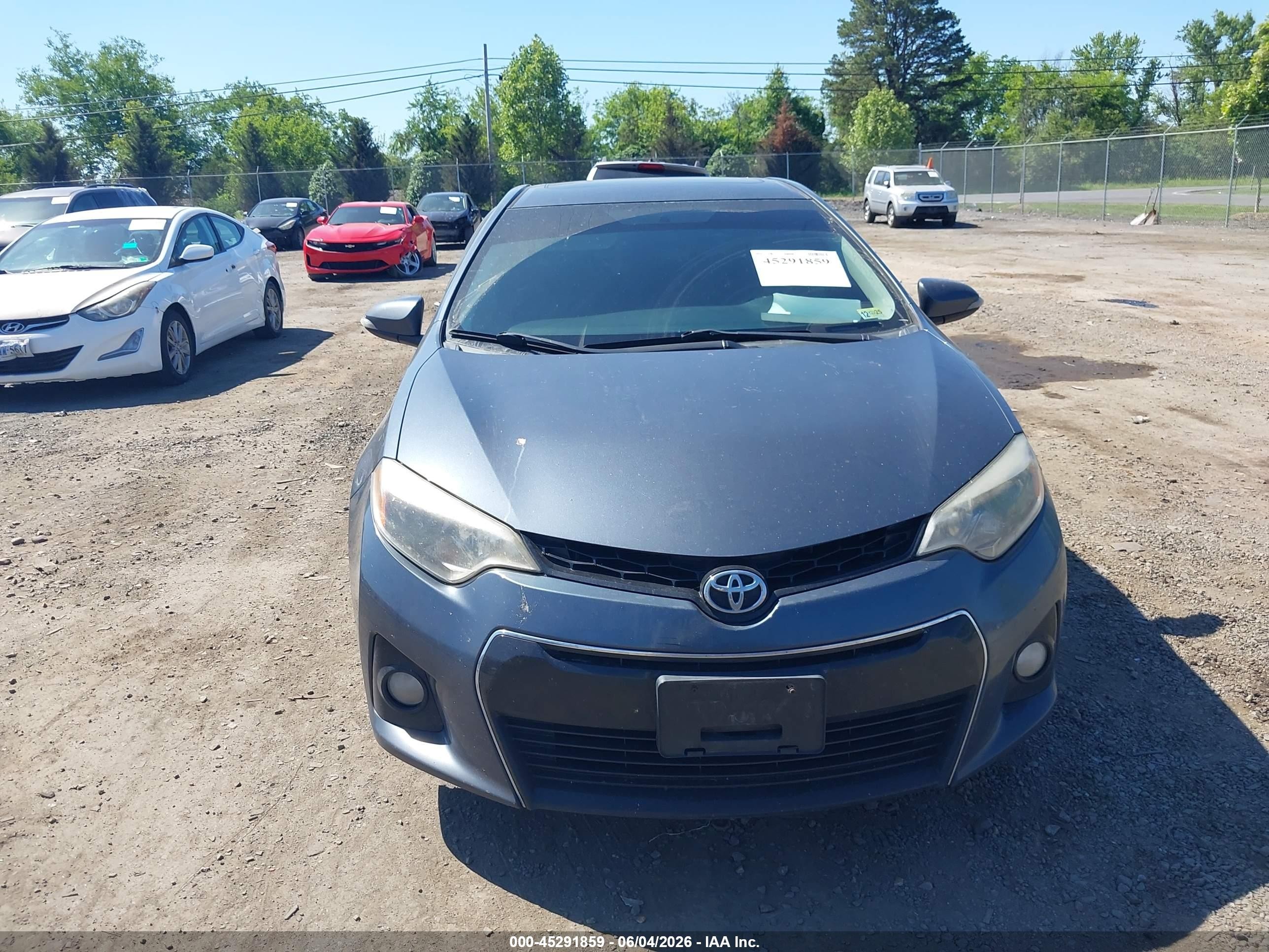 2014 Toyota Corolla S Plus Gray vin: 2T1BURHE7EC048898