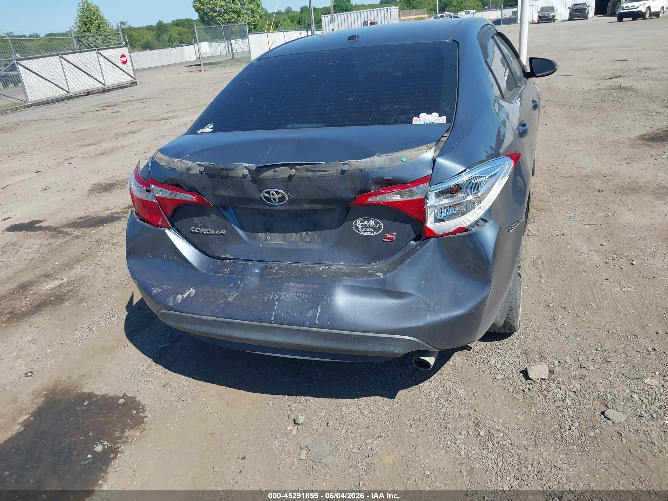 2014 Toyota Corolla S Plus Gray vin: 2T1BURHE7EC048898
