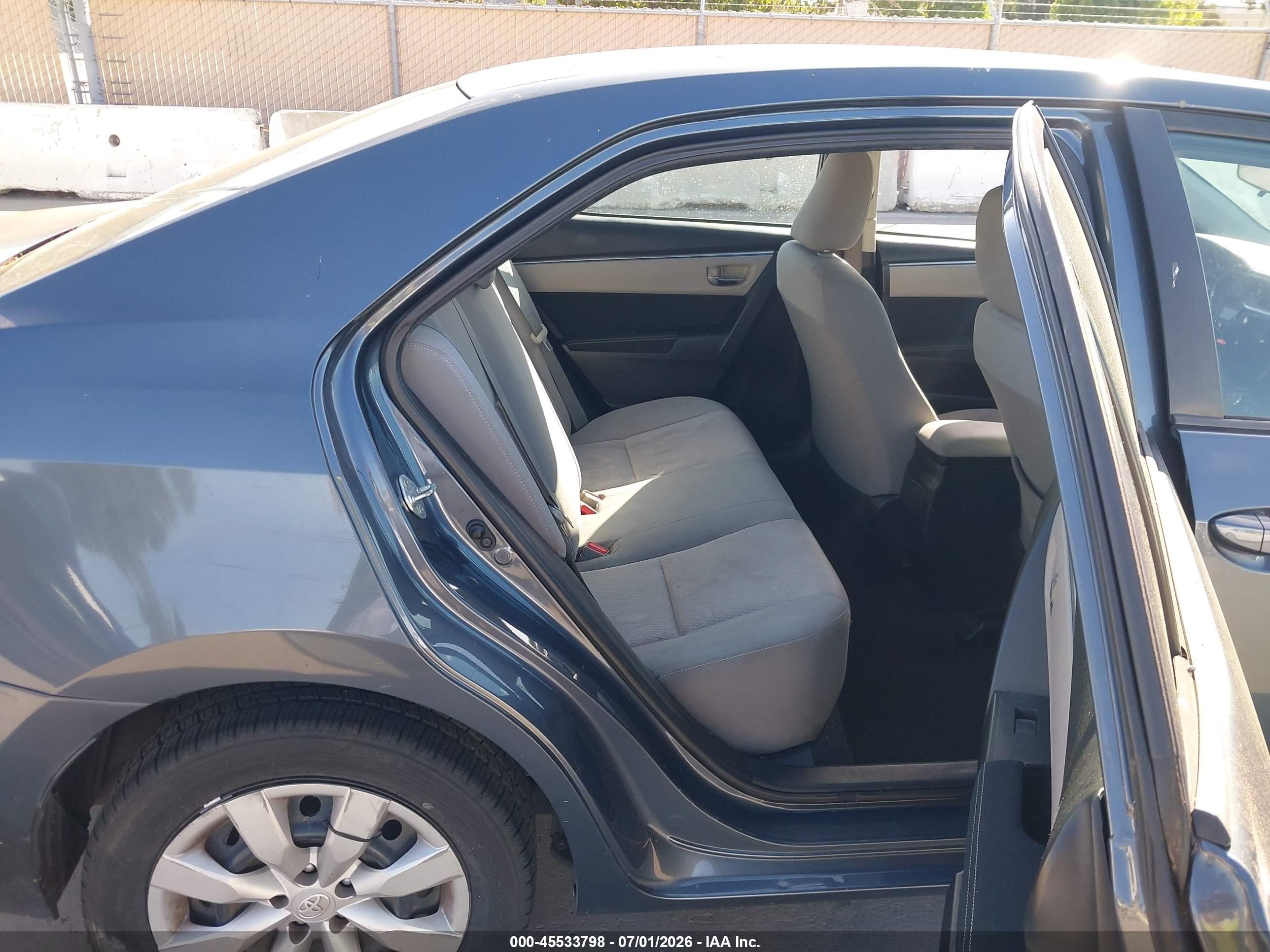 2014 Toyota Corolla Le Gray vin: 2T1BURHE7EC062753