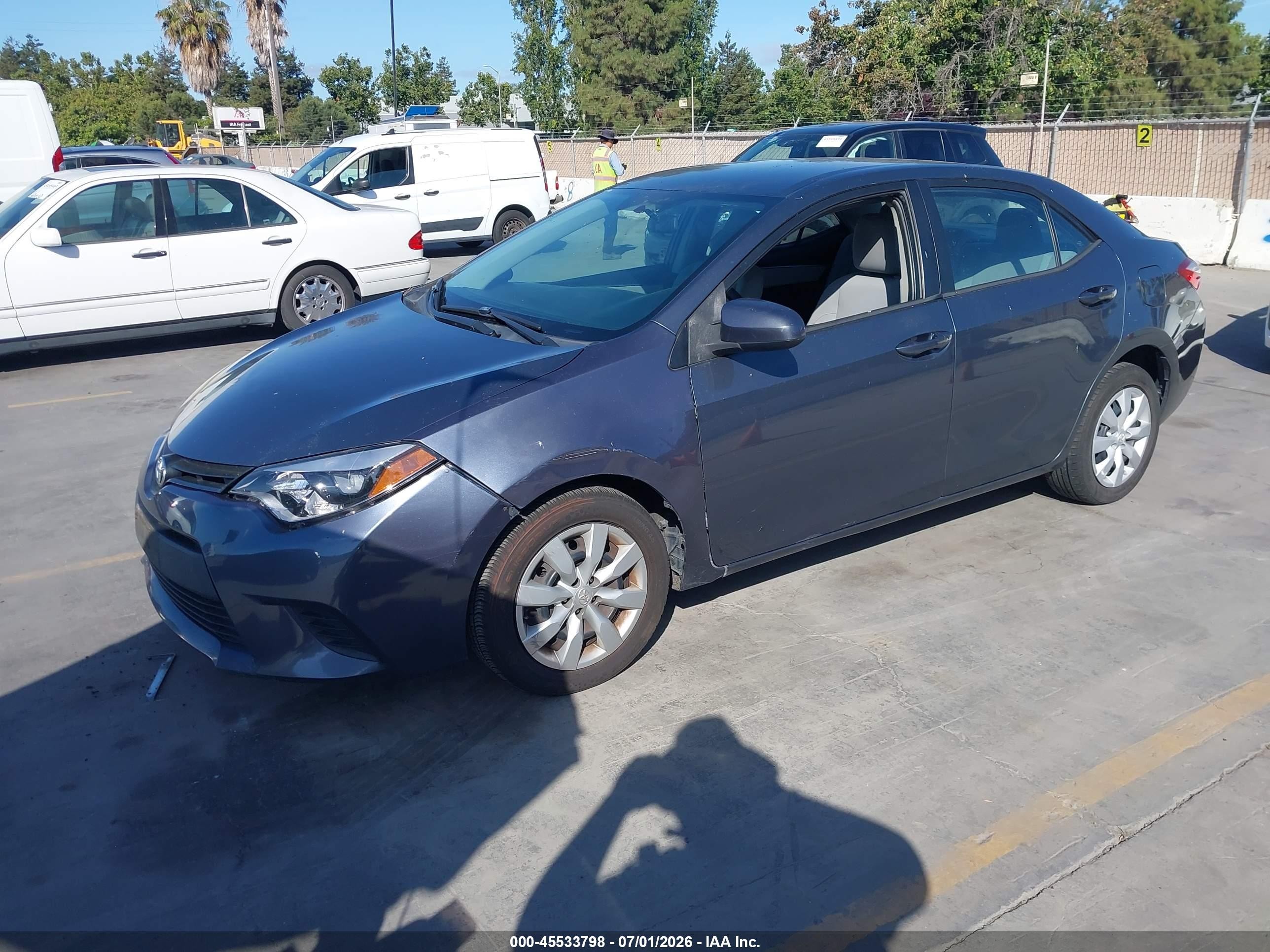 2014 Toyota Corolla Le Gray vin: 2T1BURHE7EC062753