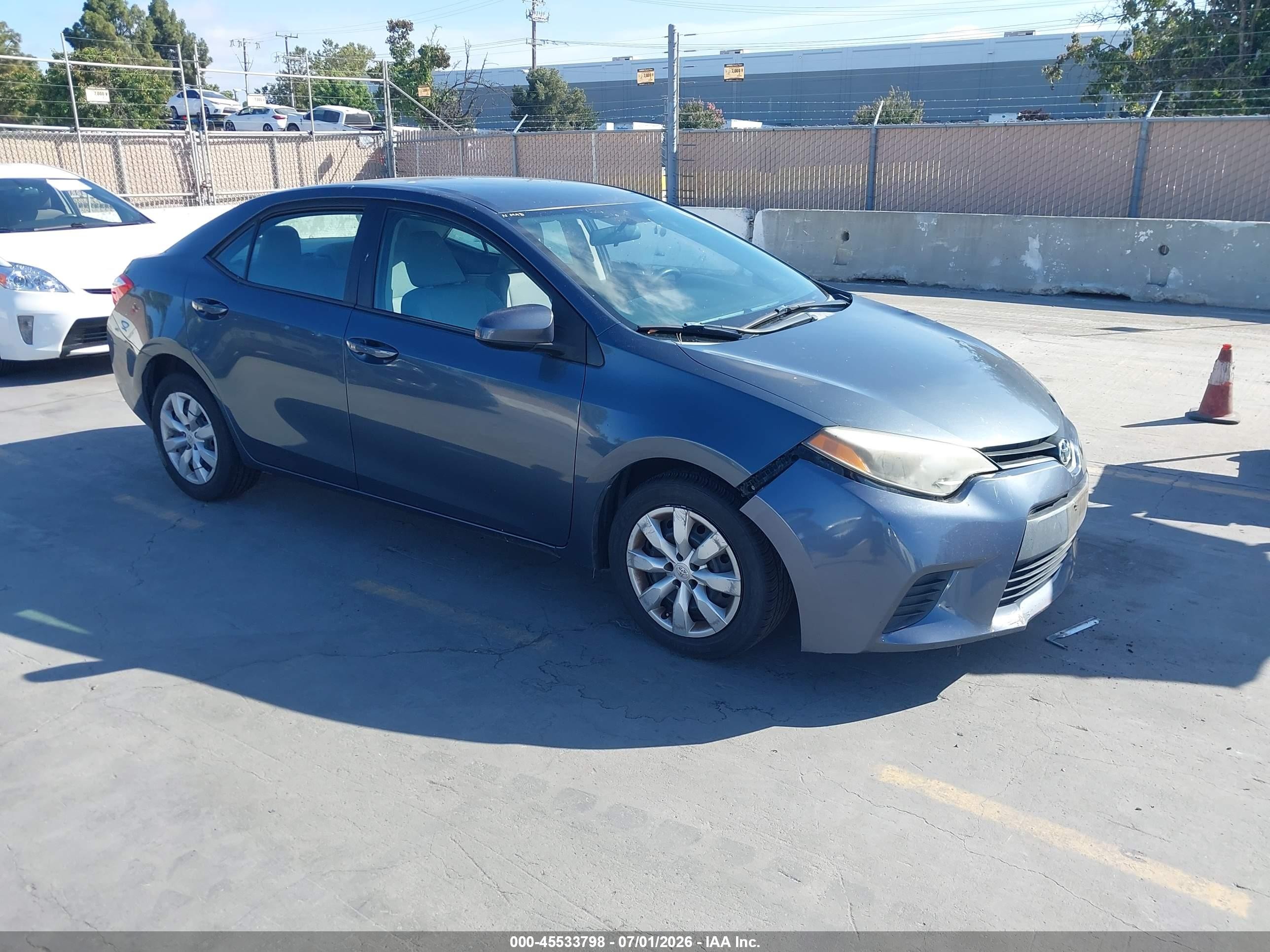 2014 Toyota Corolla Le Gray vin: 2T1BURHE7EC062753