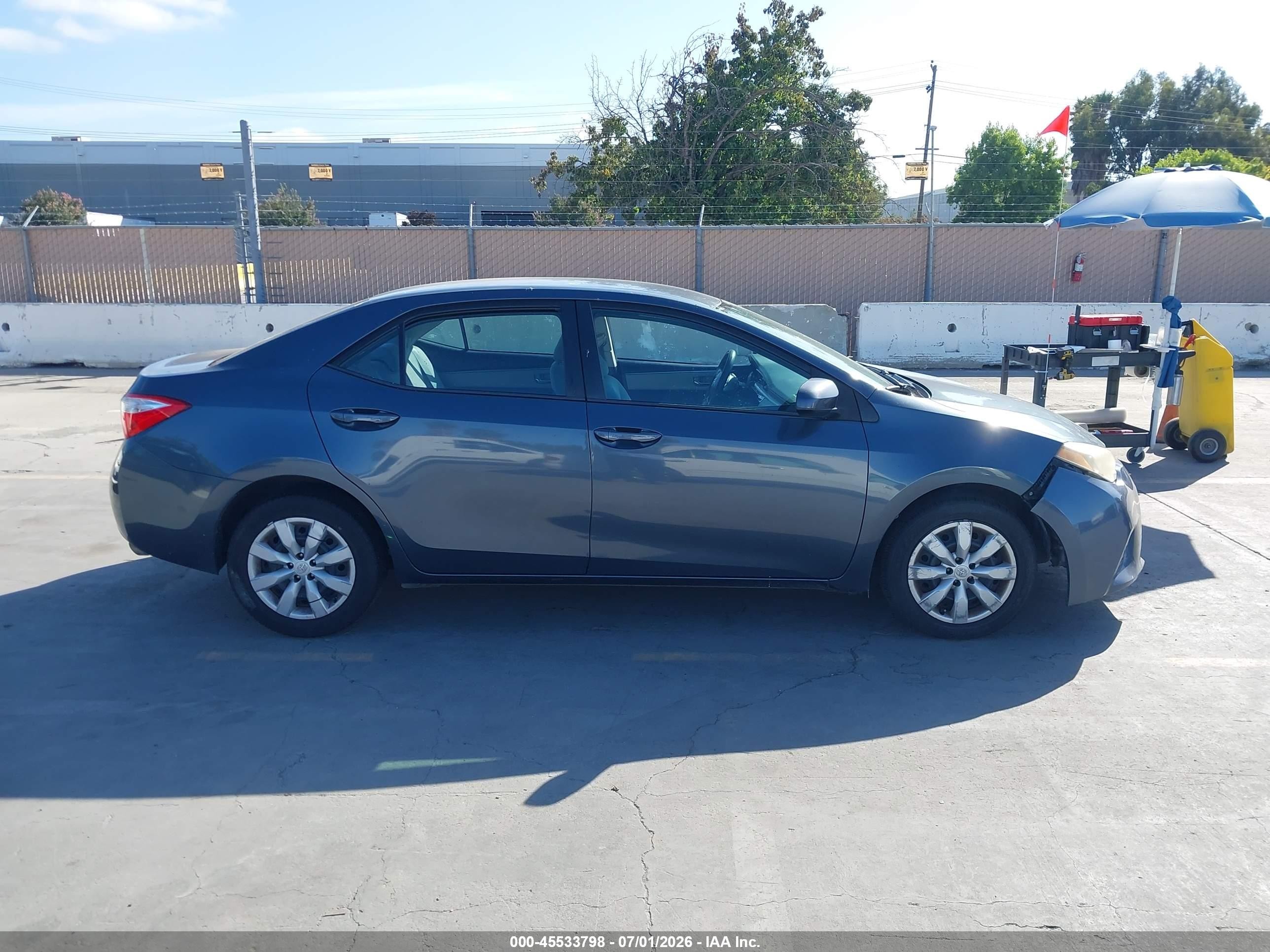 2014 Toyota Corolla Le Gray vin: 2T1BURHE7EC062753