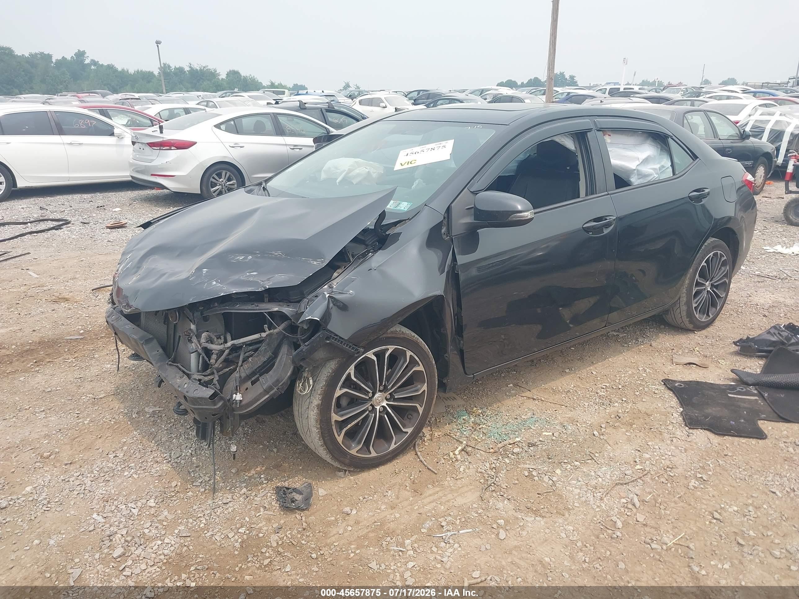 2014 Toyota Corolla S Plus Gray vin: 2T1BURHE7EC064700