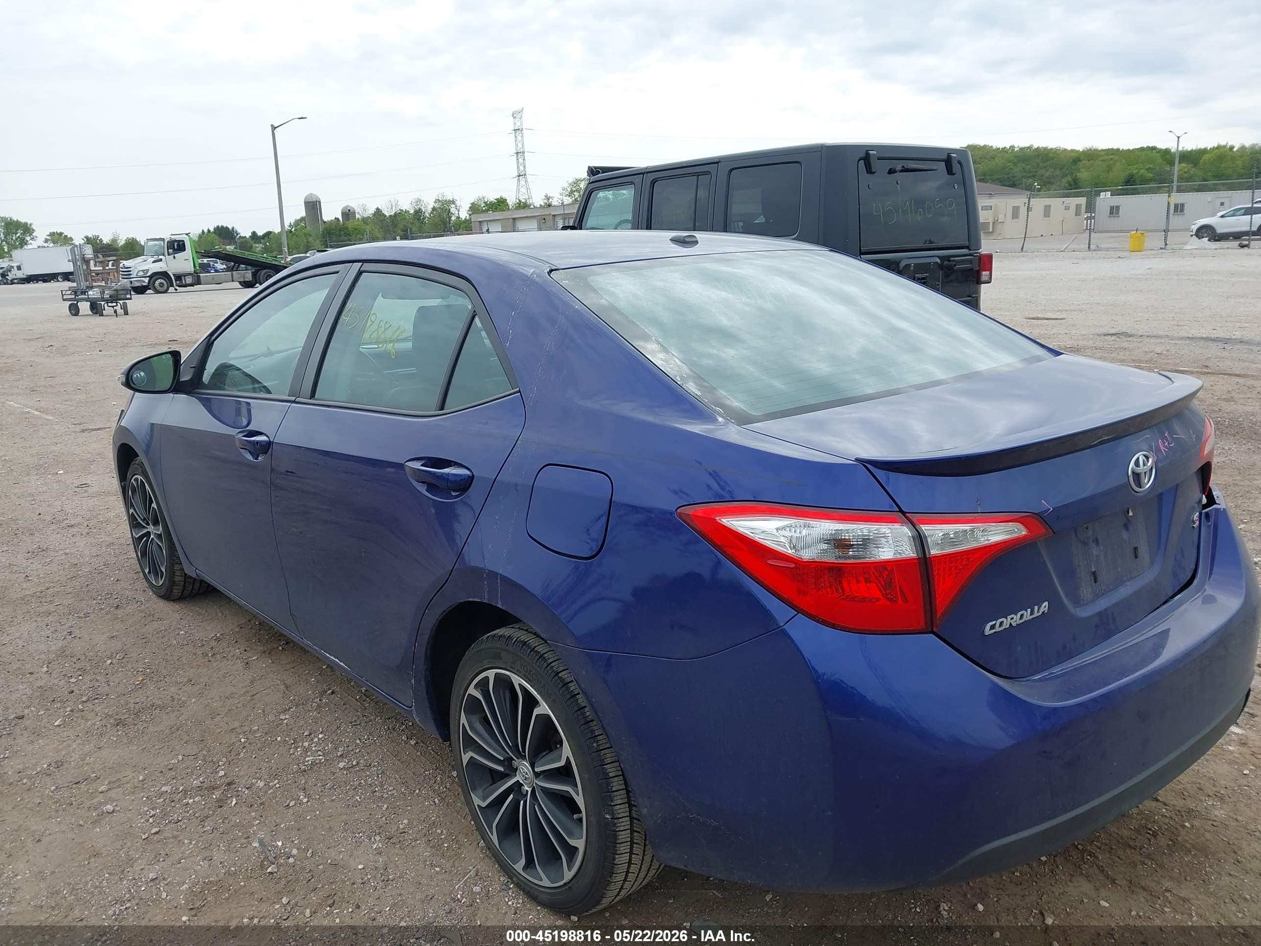 2014 Toyota Corolla S Premium Blue vin: 2T1BURHE7EC087927