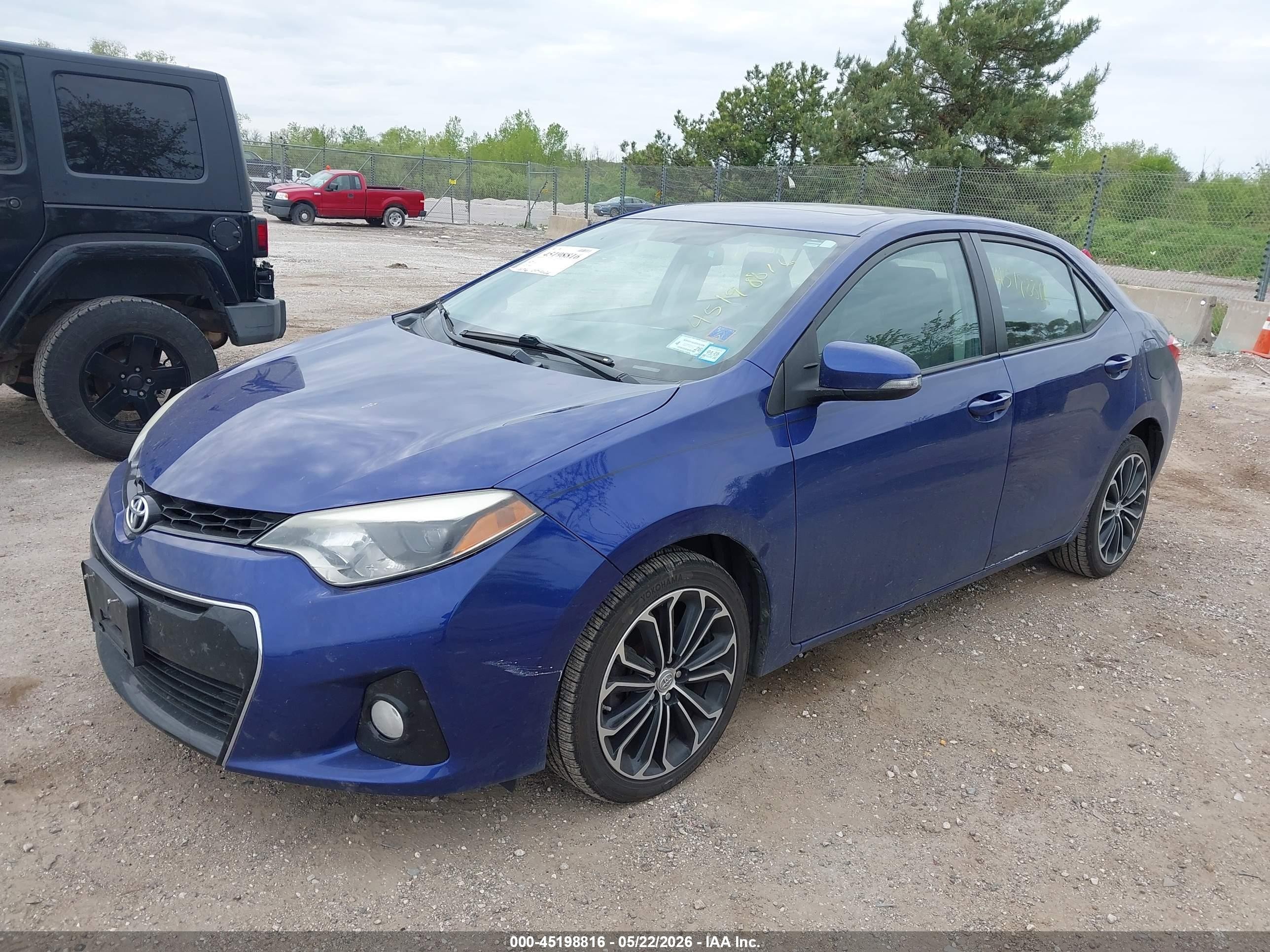 2014 Toyota Corolla S Premium Blue vin: 2T1BURHE7EC087927