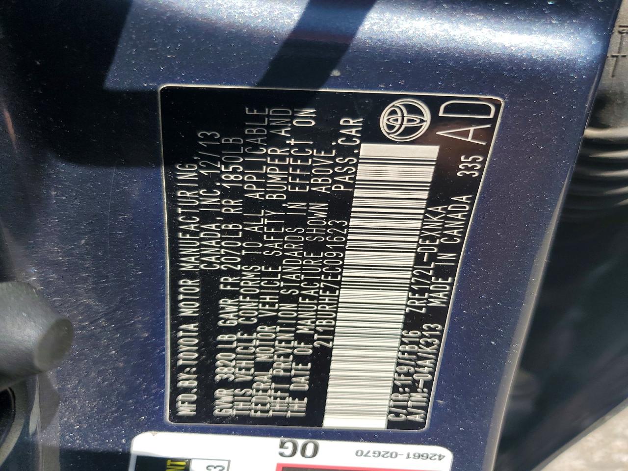 2014 Toyota Corolla Le Silver vin: 2T1BURHE7EC091623