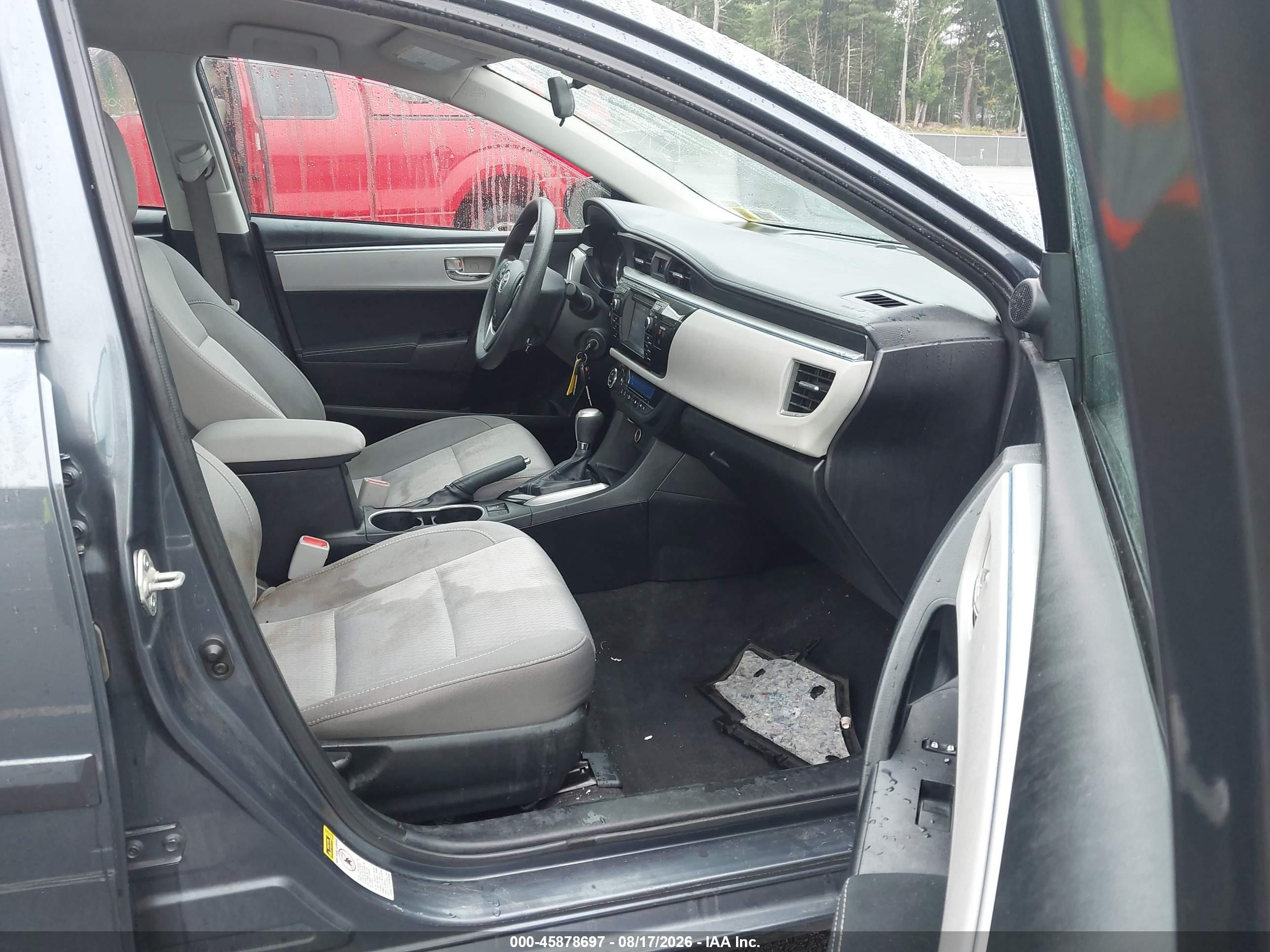 2014 Toyota Corolla Le Gray vin: 2T1BURHE7EC096790