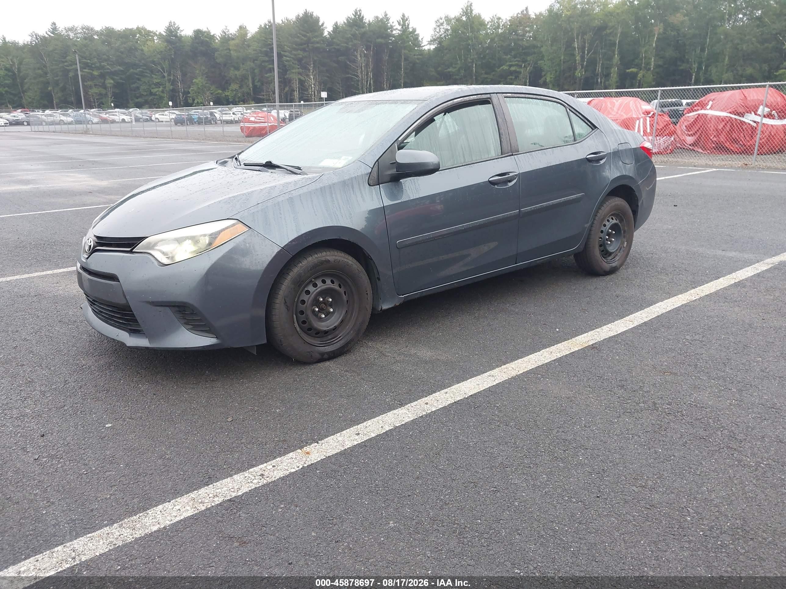 2014 Toyota Corolla Le Gray vin: 2T1BURHE7EC096790