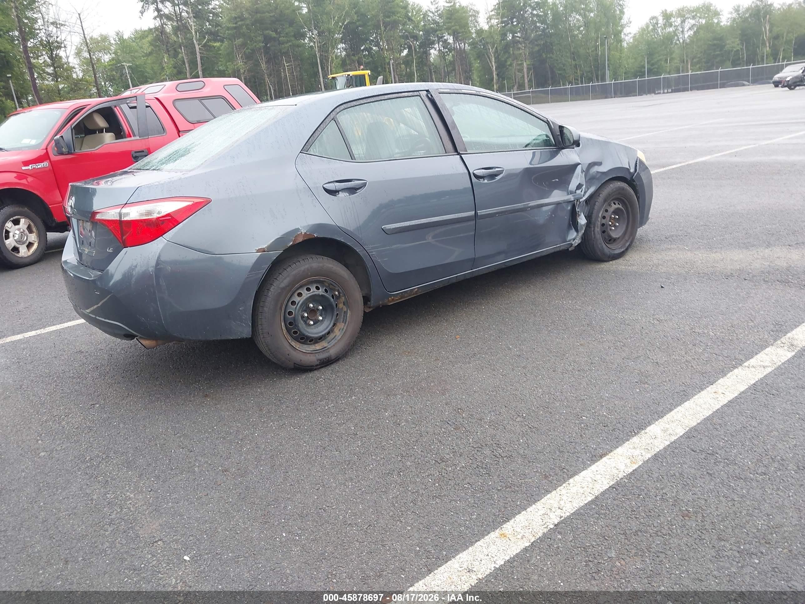 2014 Toyota Corolla Le Gray vin: 2T1BURHE7EC096790