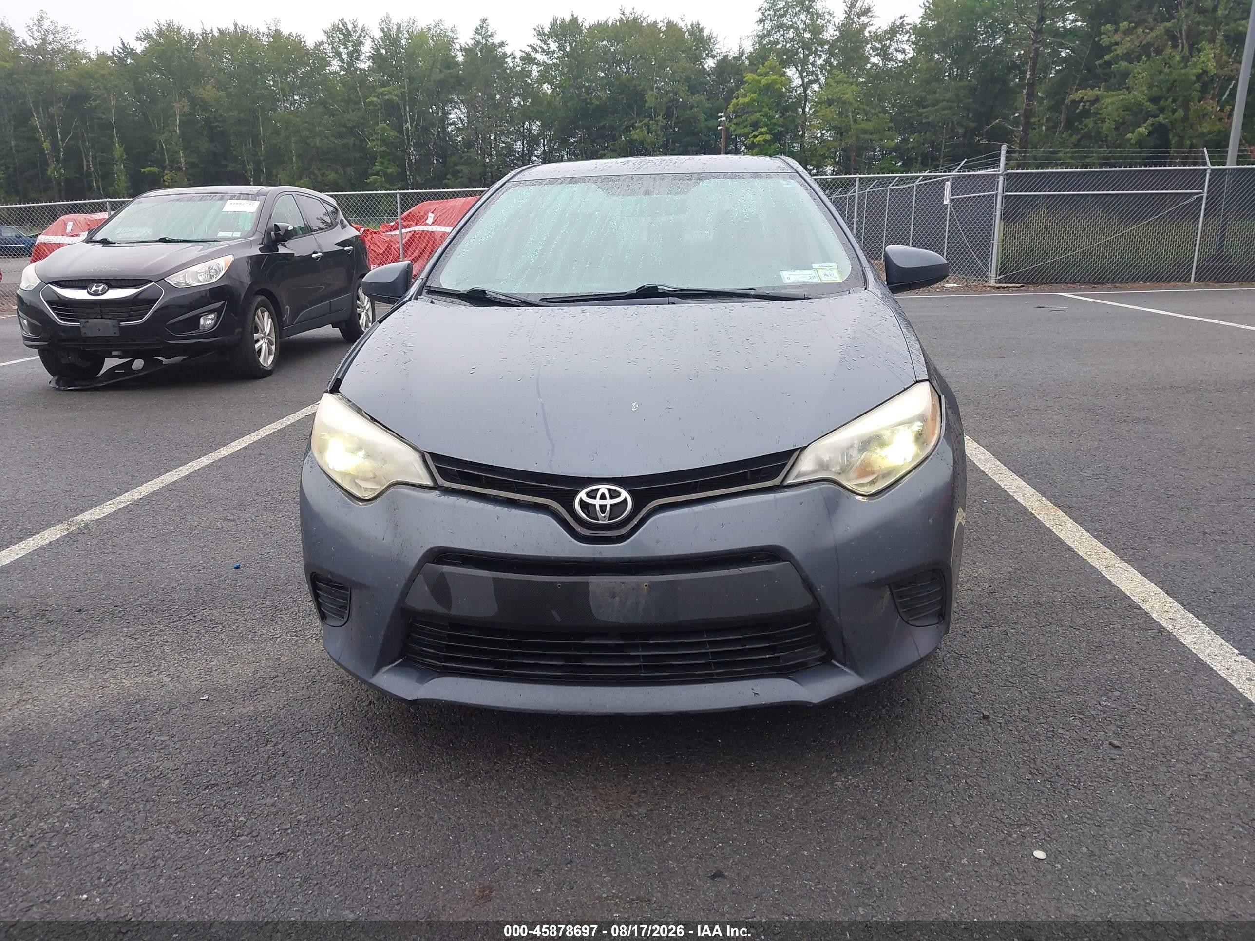 2014 Toyota Corolla Le Gray vin: 2T1BURHE7EC096790