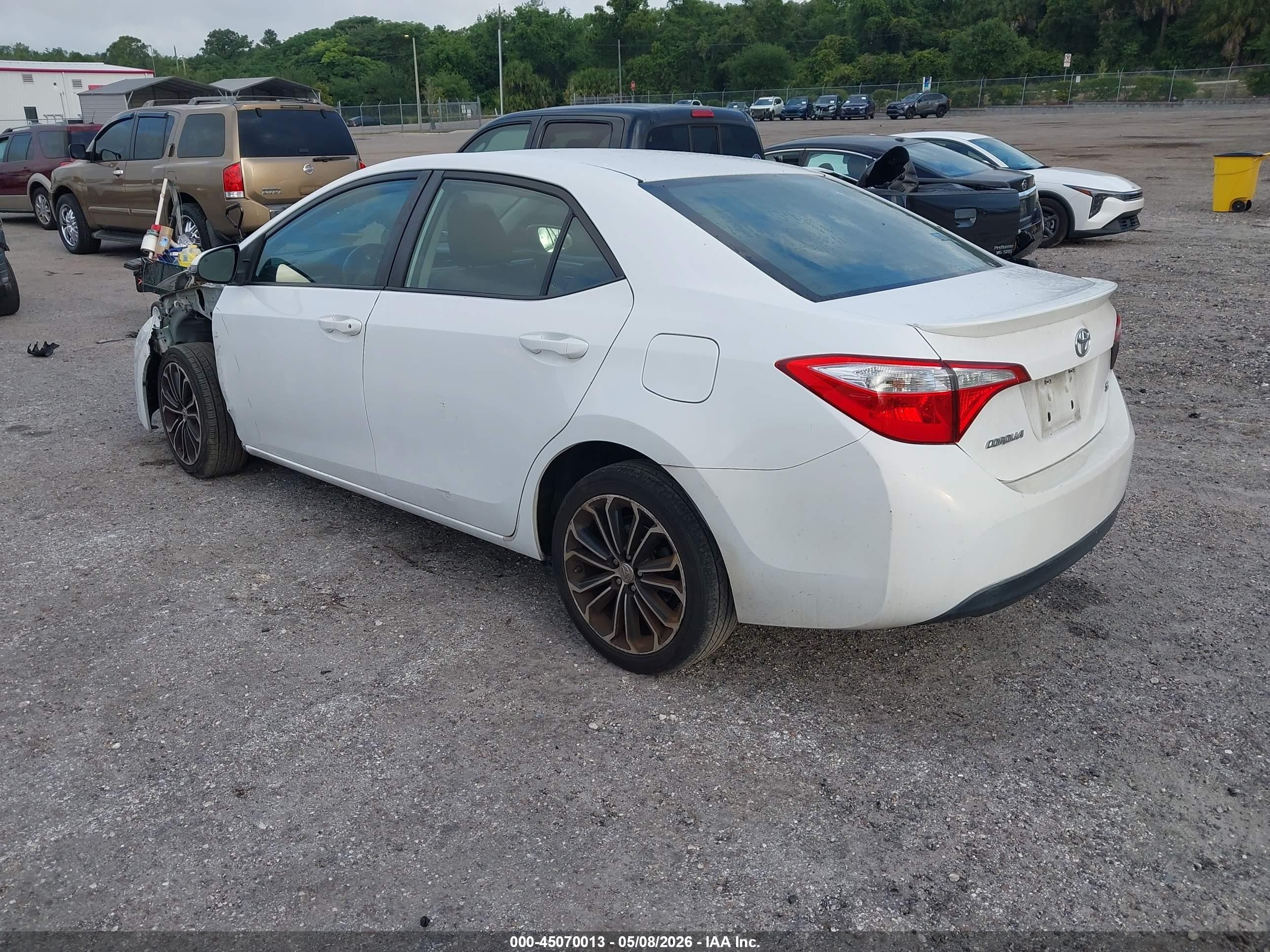 2014 Toyota Corolla S Plus White vin: 2T1BURHE7EC100353