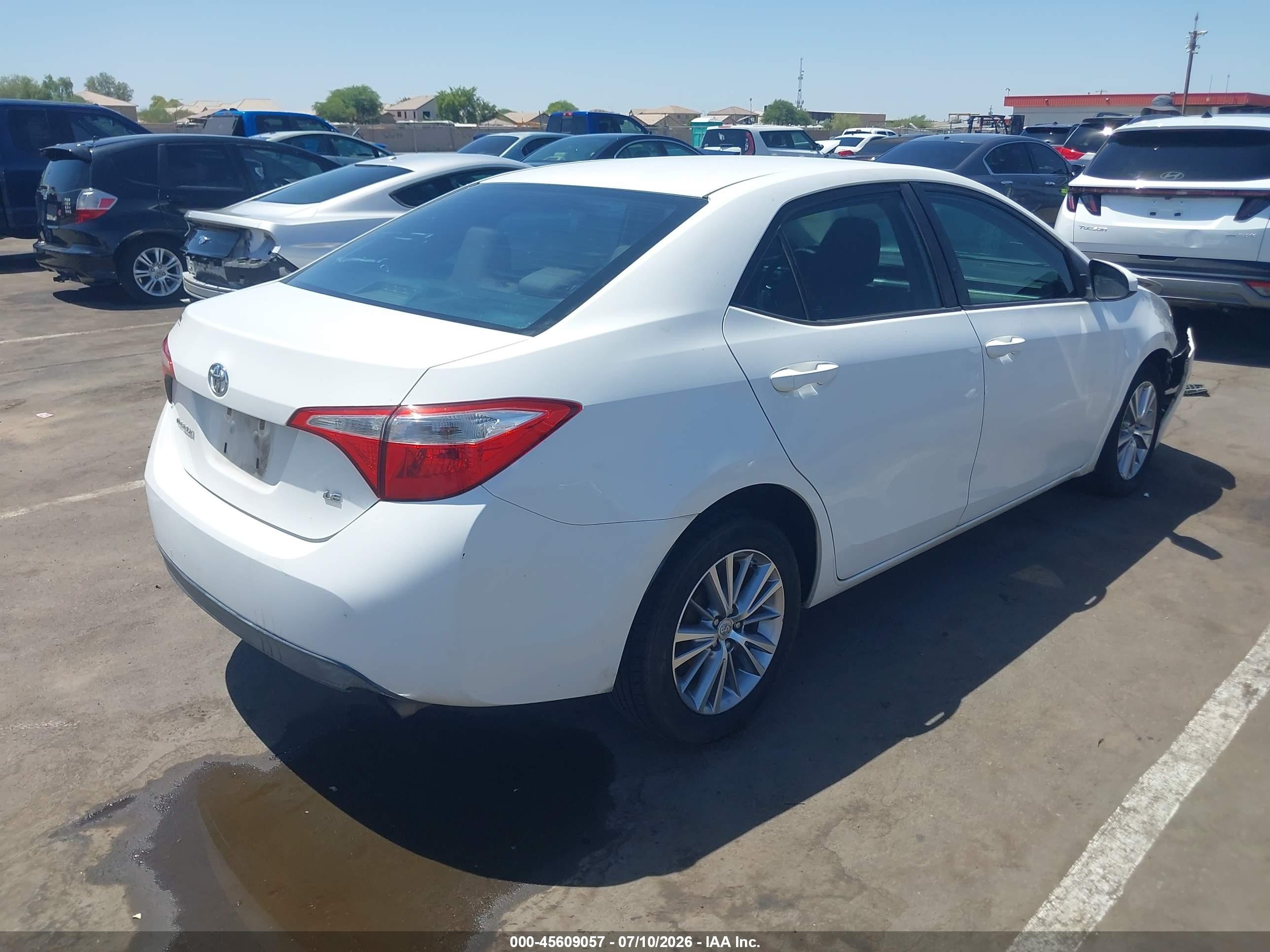 2014 Toyota Corolla Le Plus White vin: 2T1BURHE7EC108520