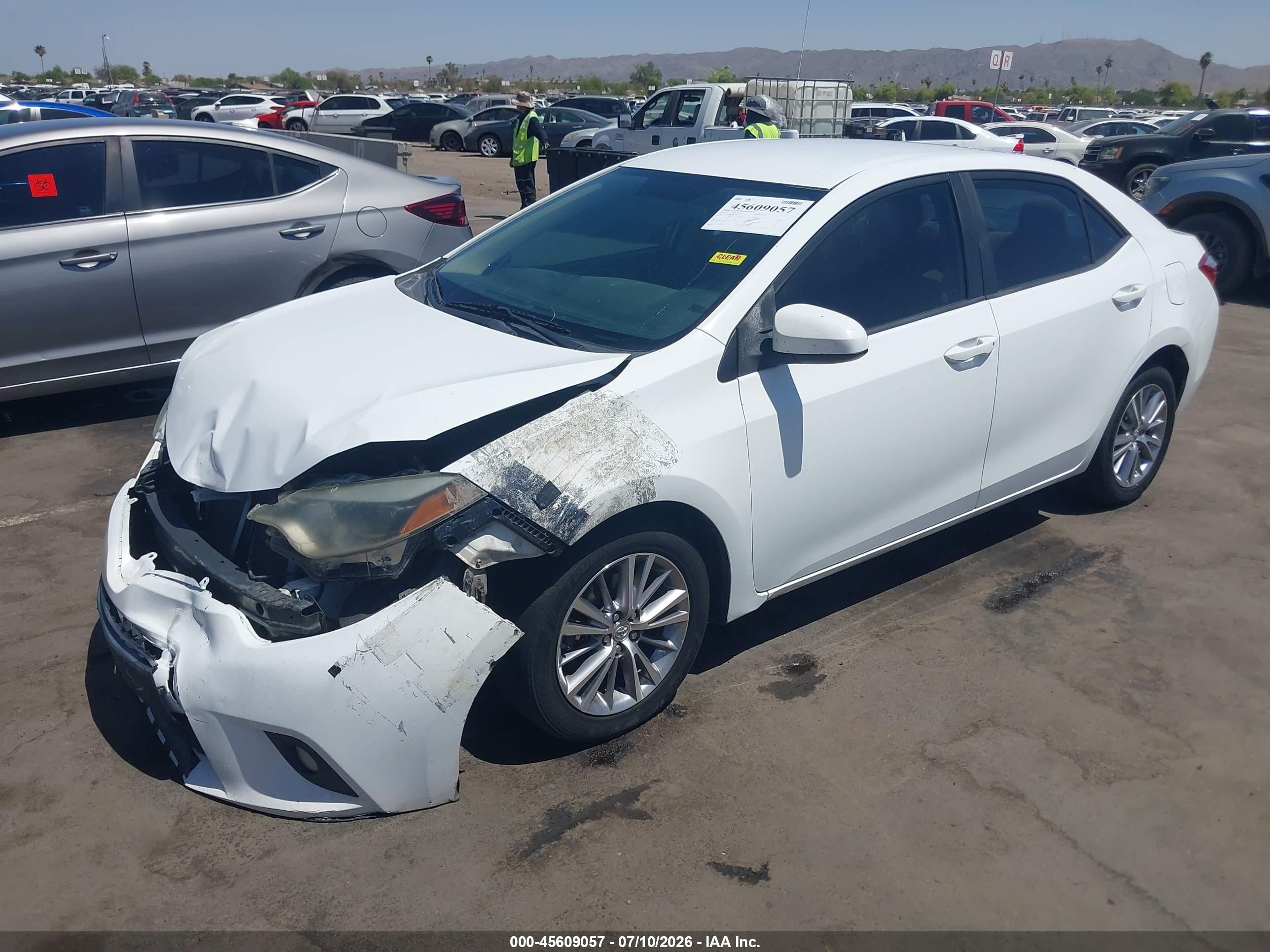 2014 Toyota Corolla Le Plus White vin: 2T1BURHE7EC108520